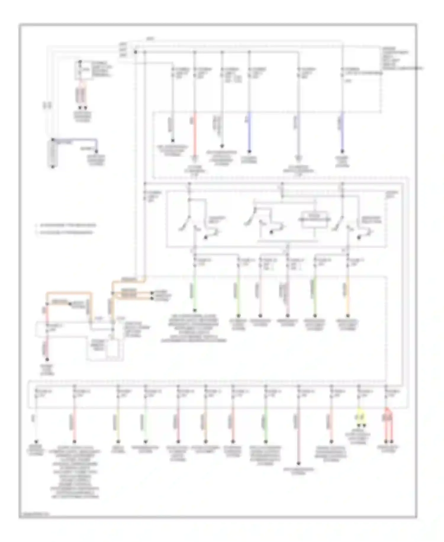 Eclipse Mitsubishi IV facelift (2008-2011): Power distribution circuit (1 of 2)