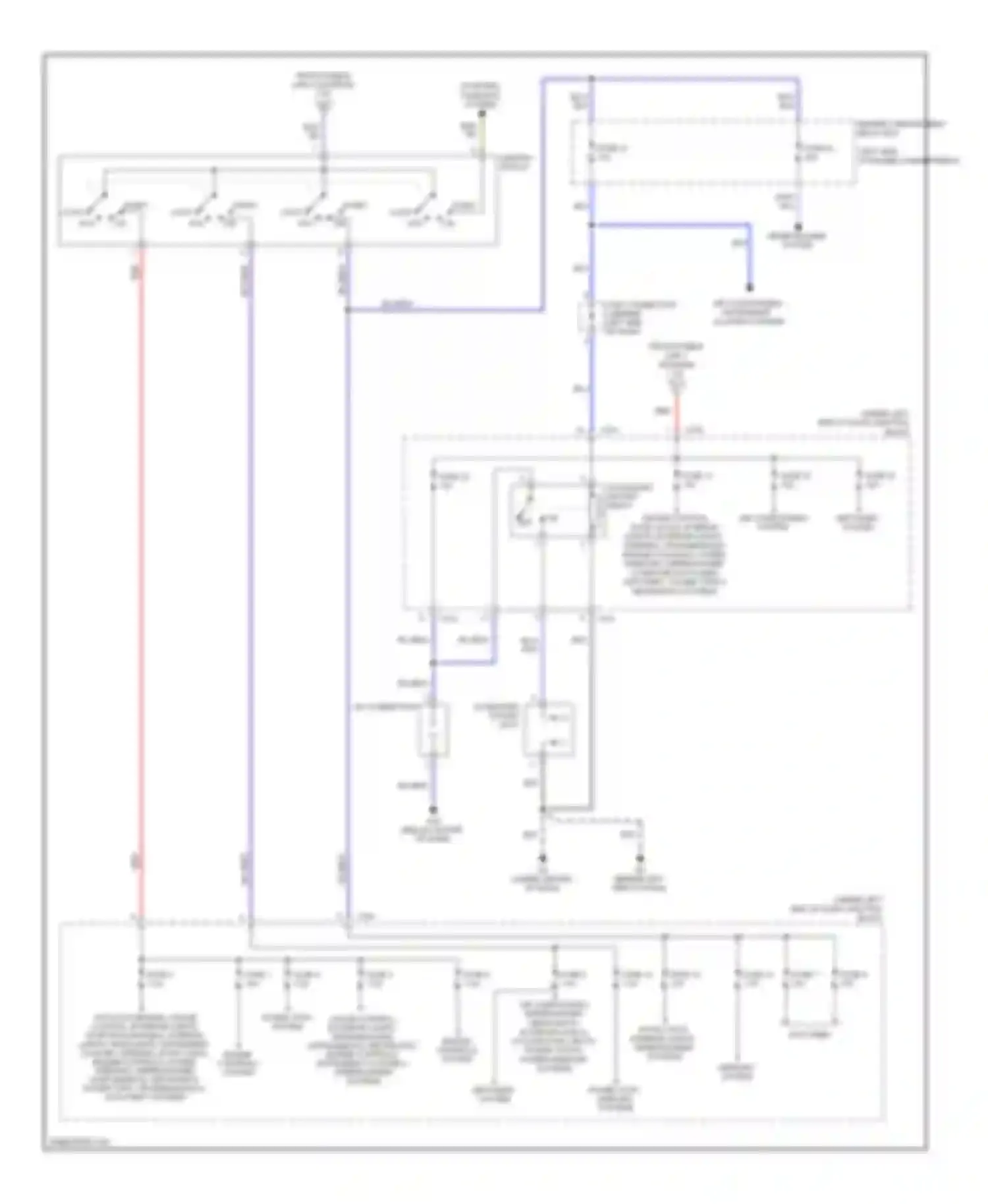 Eclipse Mitsubishi IV facelift (2008-2011): Power distribution circuit (2 of 2)