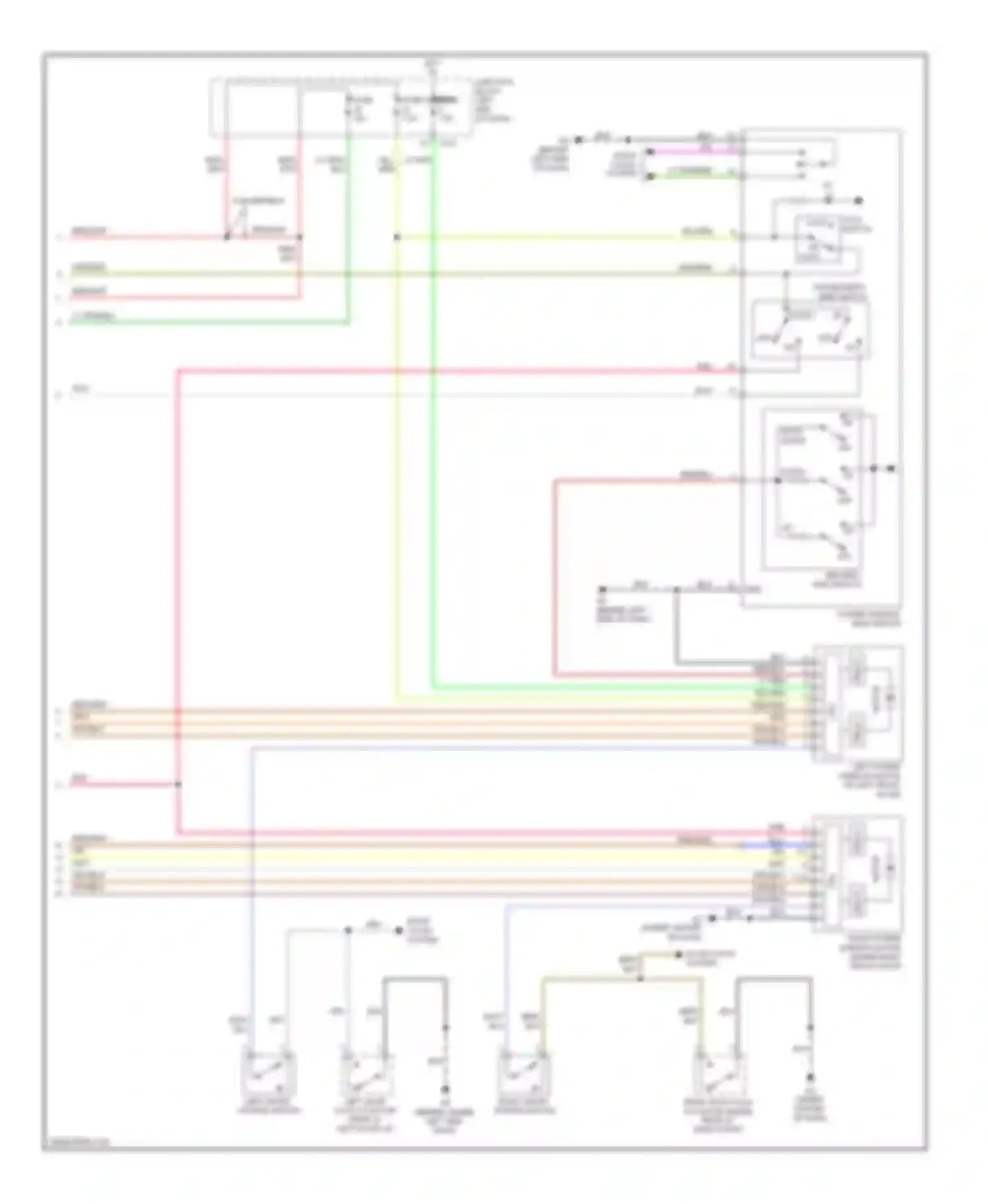 Eclipse Mitsubishi IV facelift (2008-2011): Power windows circuit (2 of 2)
