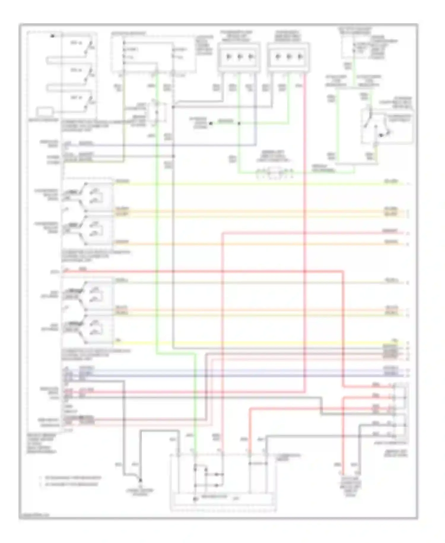 Eclipse Mitsubishi IV facelift (2008-2011): Supplemental restraints circuit (1 of 3)