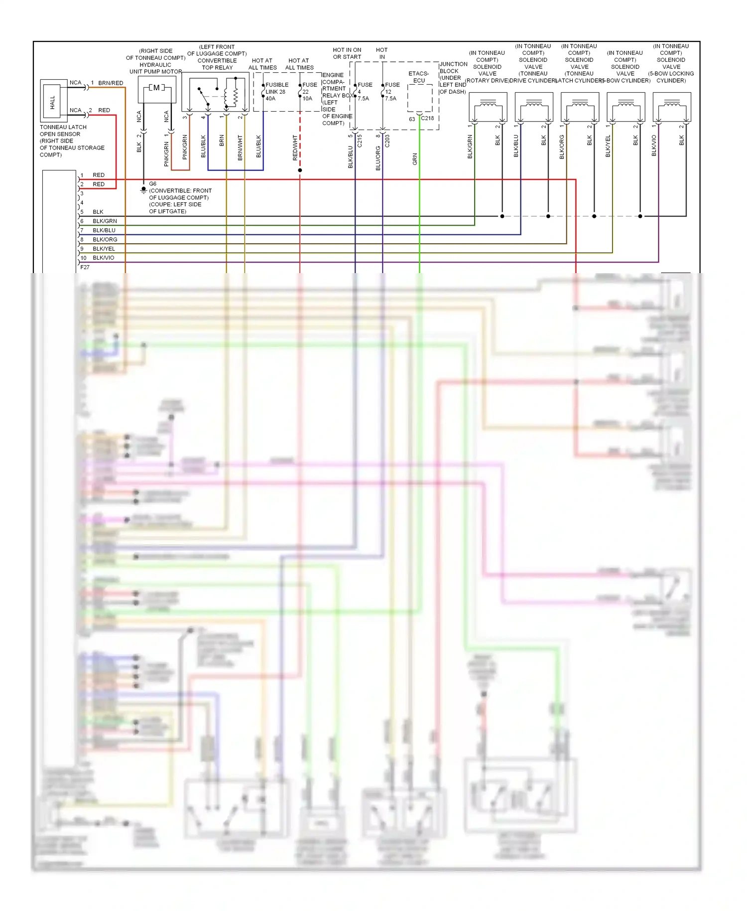 Mitsubishi Eclipse IV facelift (2008-2011) down wiring diagram  (1 of 2)