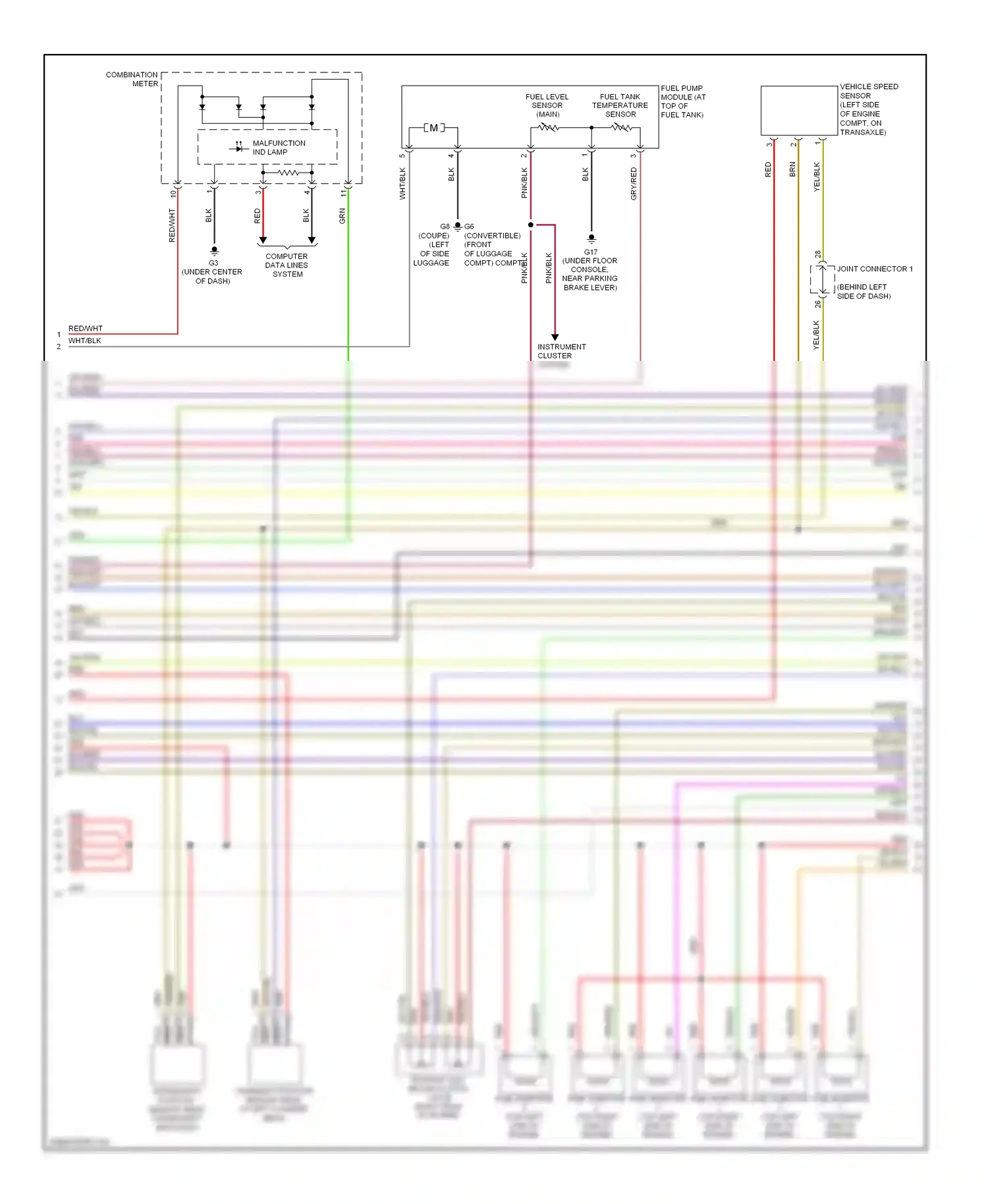 Mitsubishi Eclipse IV facelift (2008-2011) fuel level sensor (main) wiring diagram  (5 of 5)