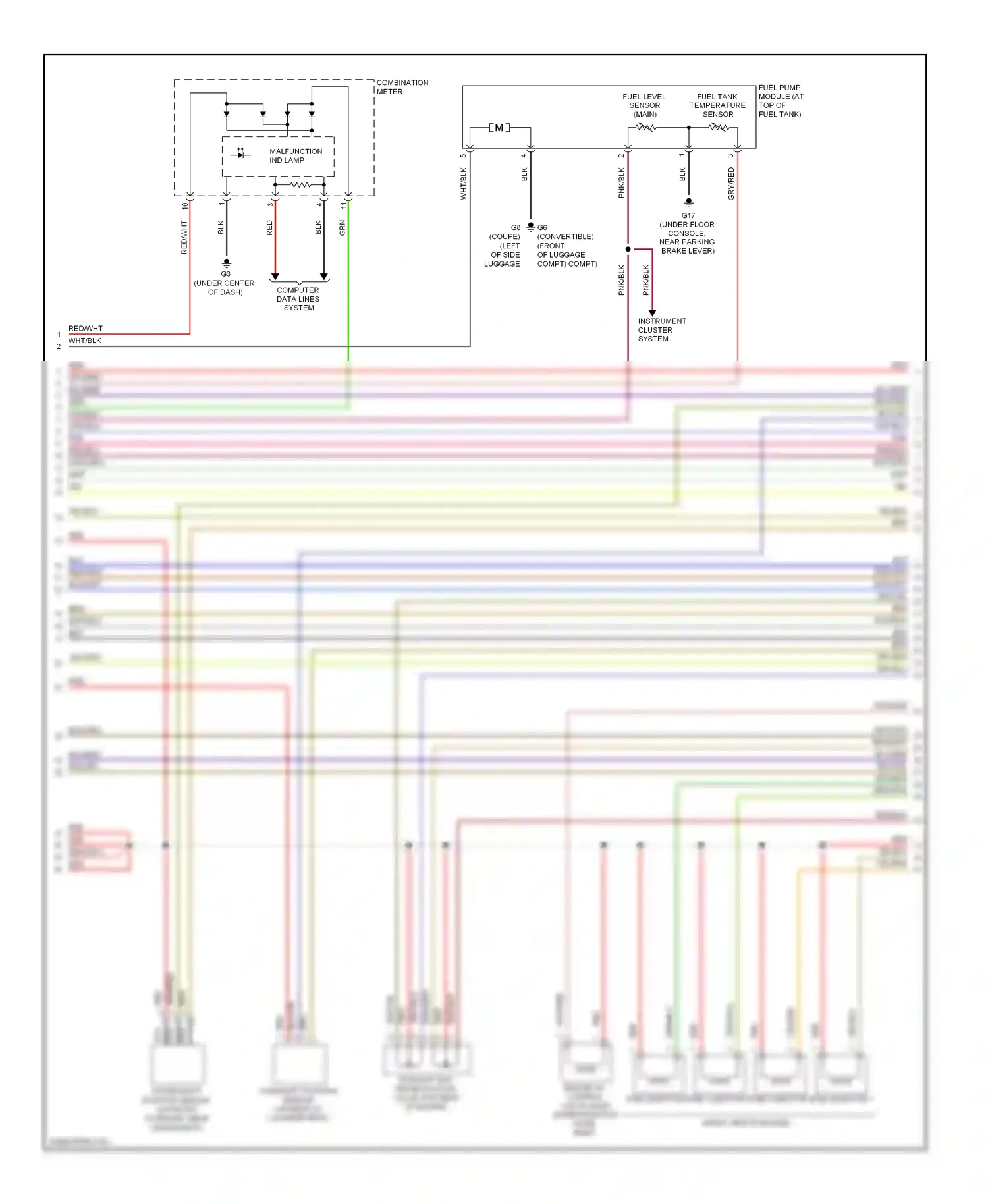 Mitsubishi Eclipse IV facelift (2008-2011) fuel level sensor (main) wiring diagram  (3 of 5)
