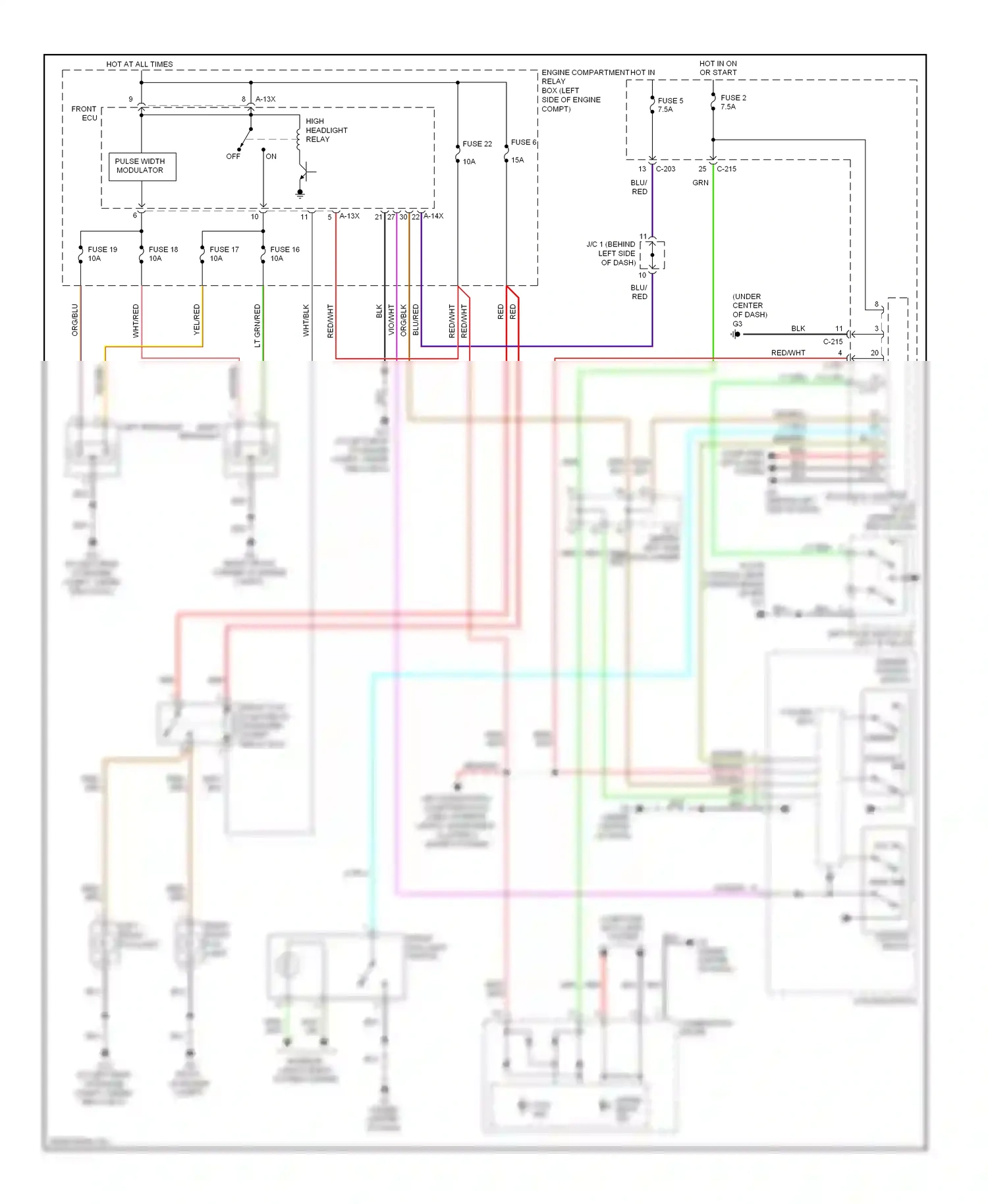 Mitsubishi Eclipse IV facelift (2008-2011) head wiring diagram  (2 of 4)