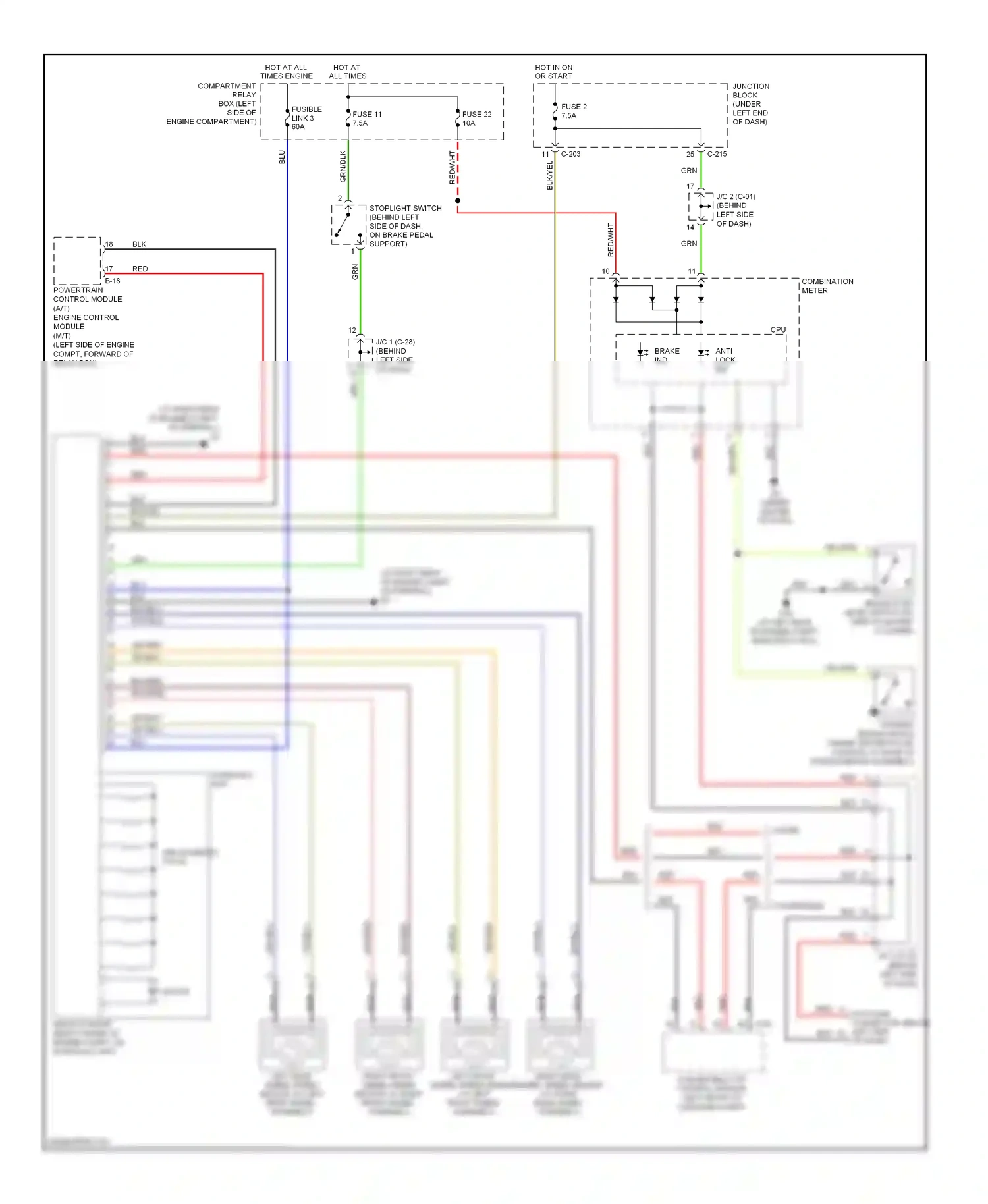 Mitsubishi Eclipse IV facelift (2008-2011) motor wiring diagram  (1 of 4)