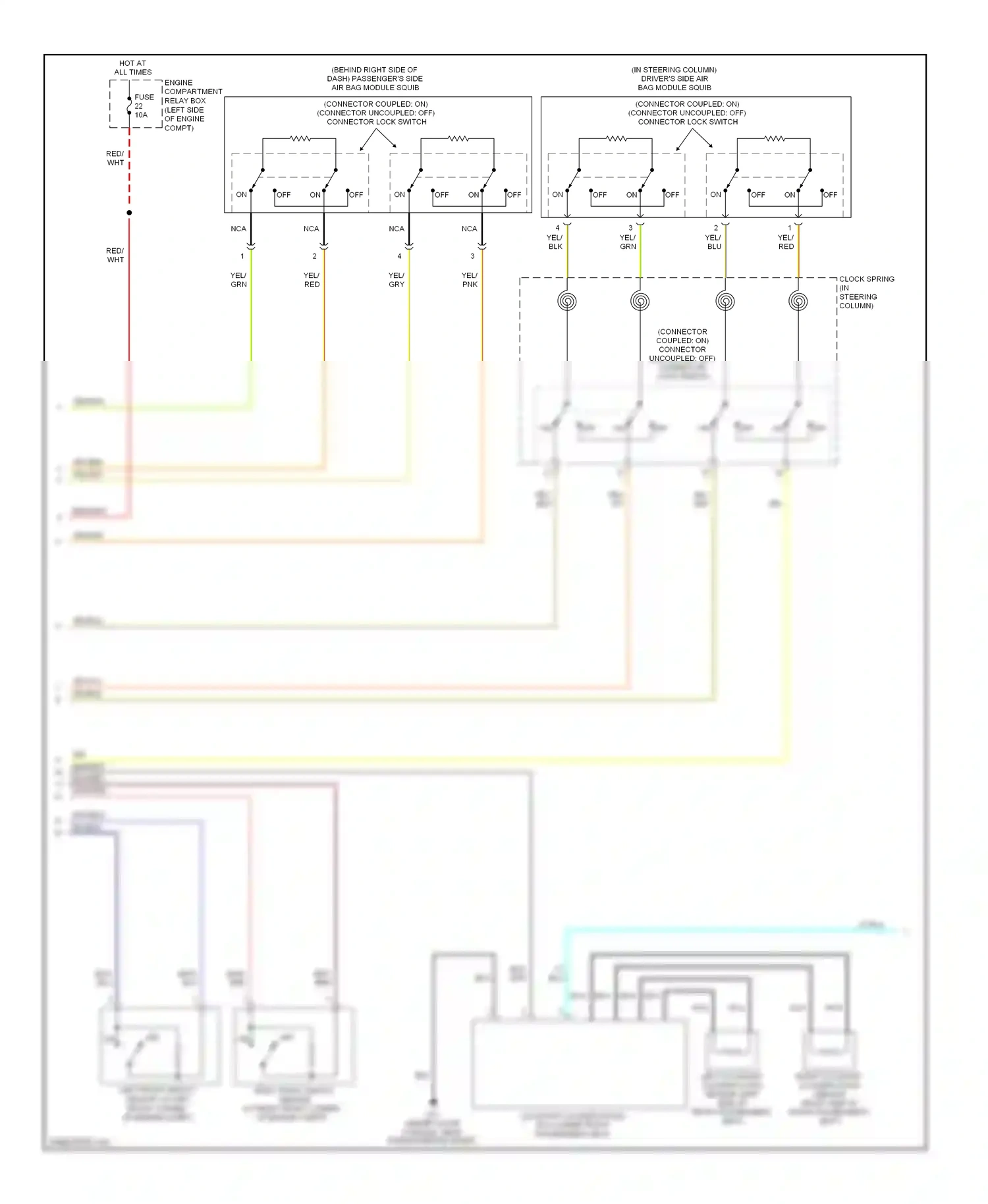 Mitsubishi Eclipse IV facelift (2008-2011) occupant classification ecu (under front passenger's seat) wiring diagram  (1 of 1)