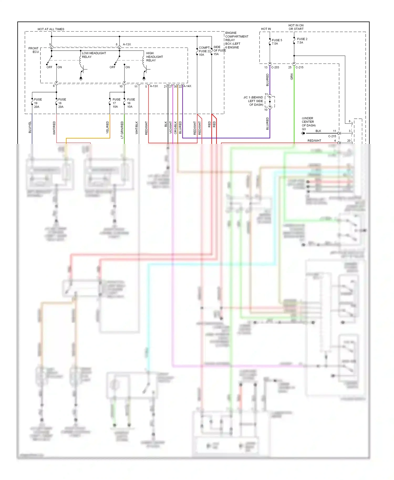 Mitsubishi Eclipse IV facelift (2008-2011) passing wiring diagram  (2 of 2)