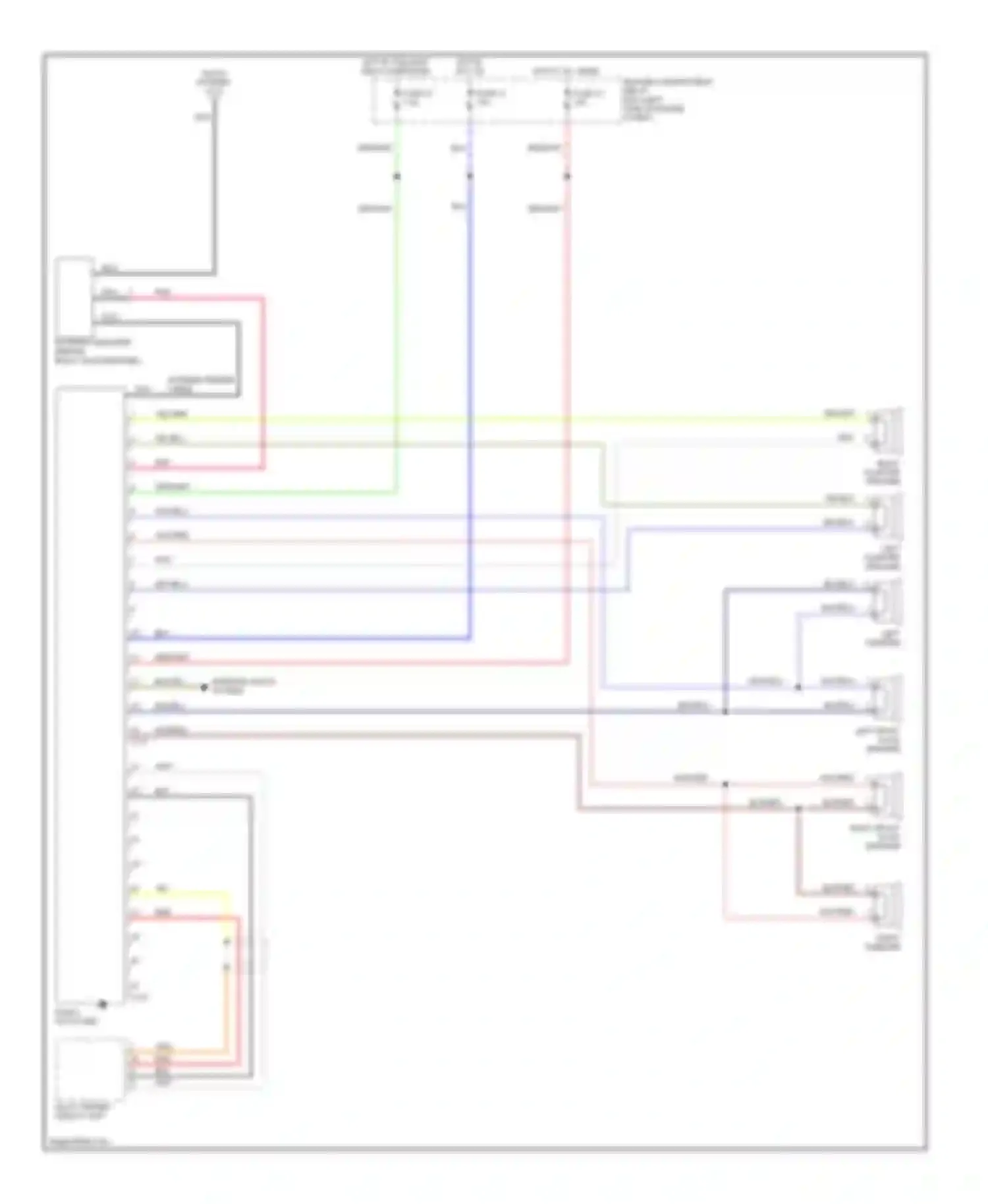 Wiring diagram right quarter speaker for Mitsubishi Eclipse IV facelift (2008-2011) (2 of 2)