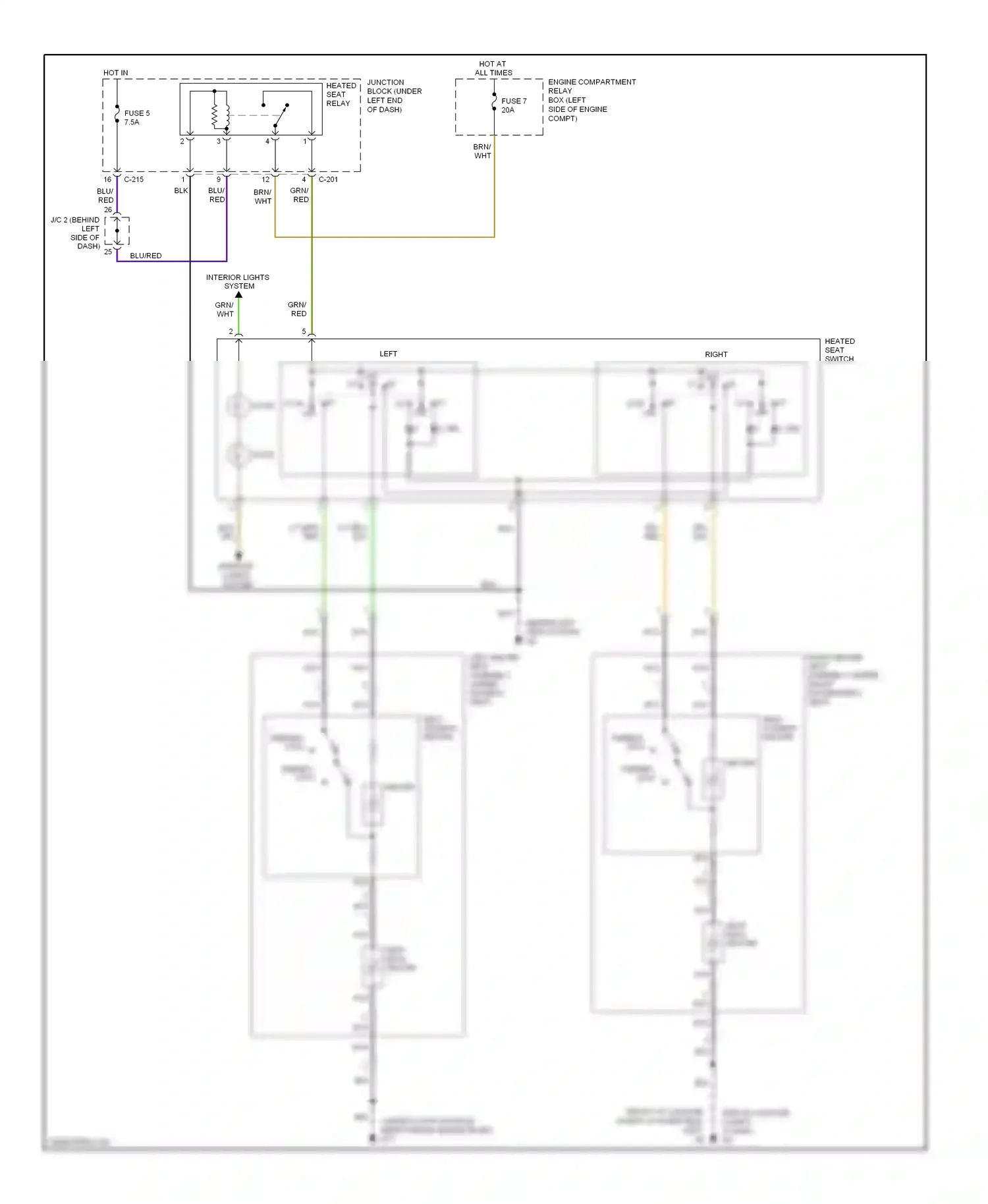 Mitsubishi Eclipse IV facelift (2008-2011) right wiring diagram  (2 of 3)