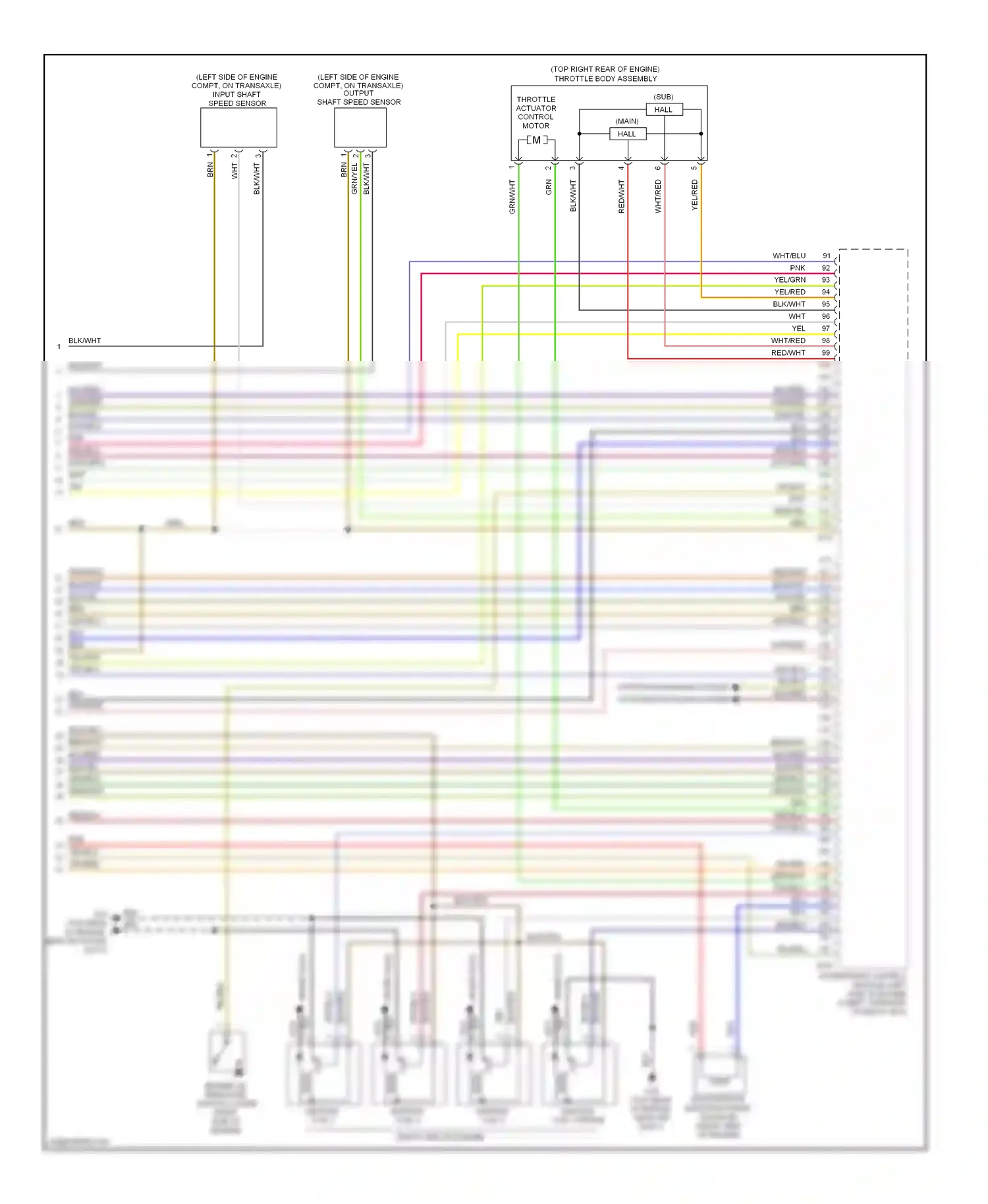 Mitsubishi Eclipse IV facelift (2008-2011) (sub) hall ic wiring diagram  (1 of 4)