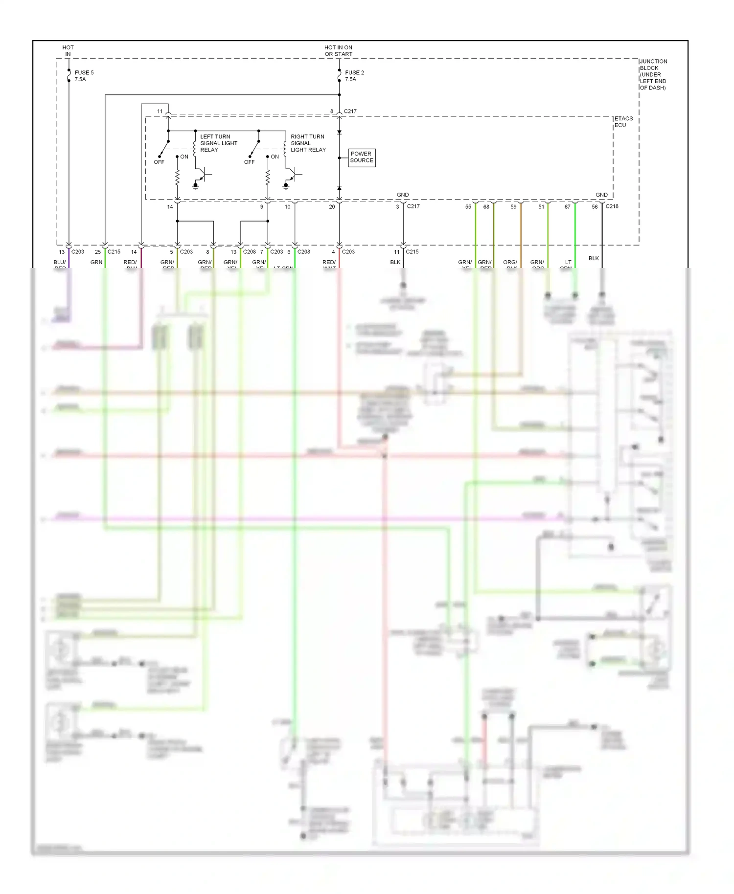 Mitsubishi Eclipse IV facelift (2008-2011) tail wiring diagram  (1 of 4)