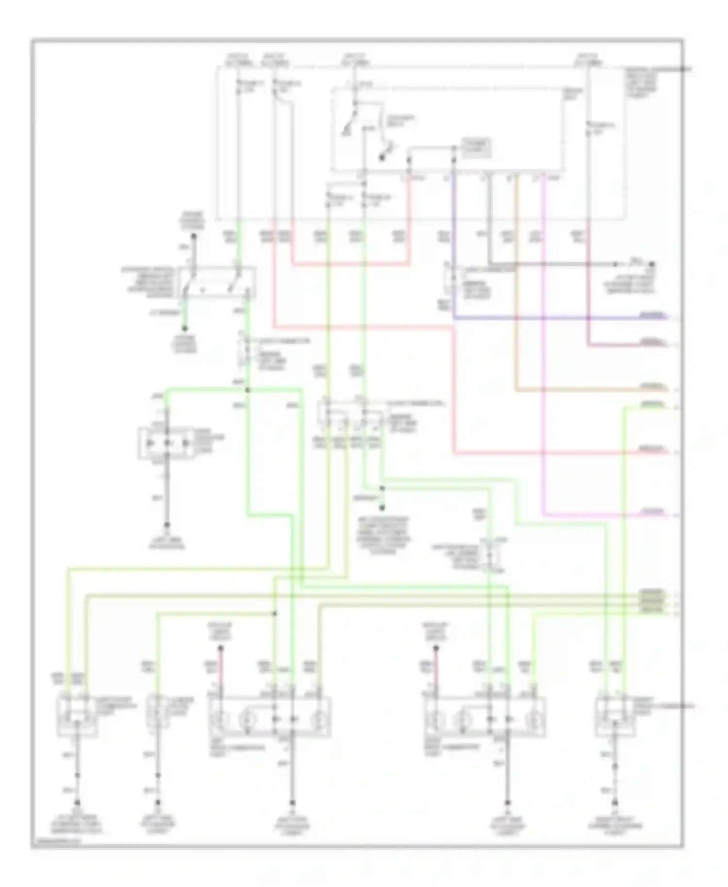 Eclipse Mitsubishi IV (2005-2008): Exterior lamps circuit (1 of 2)
