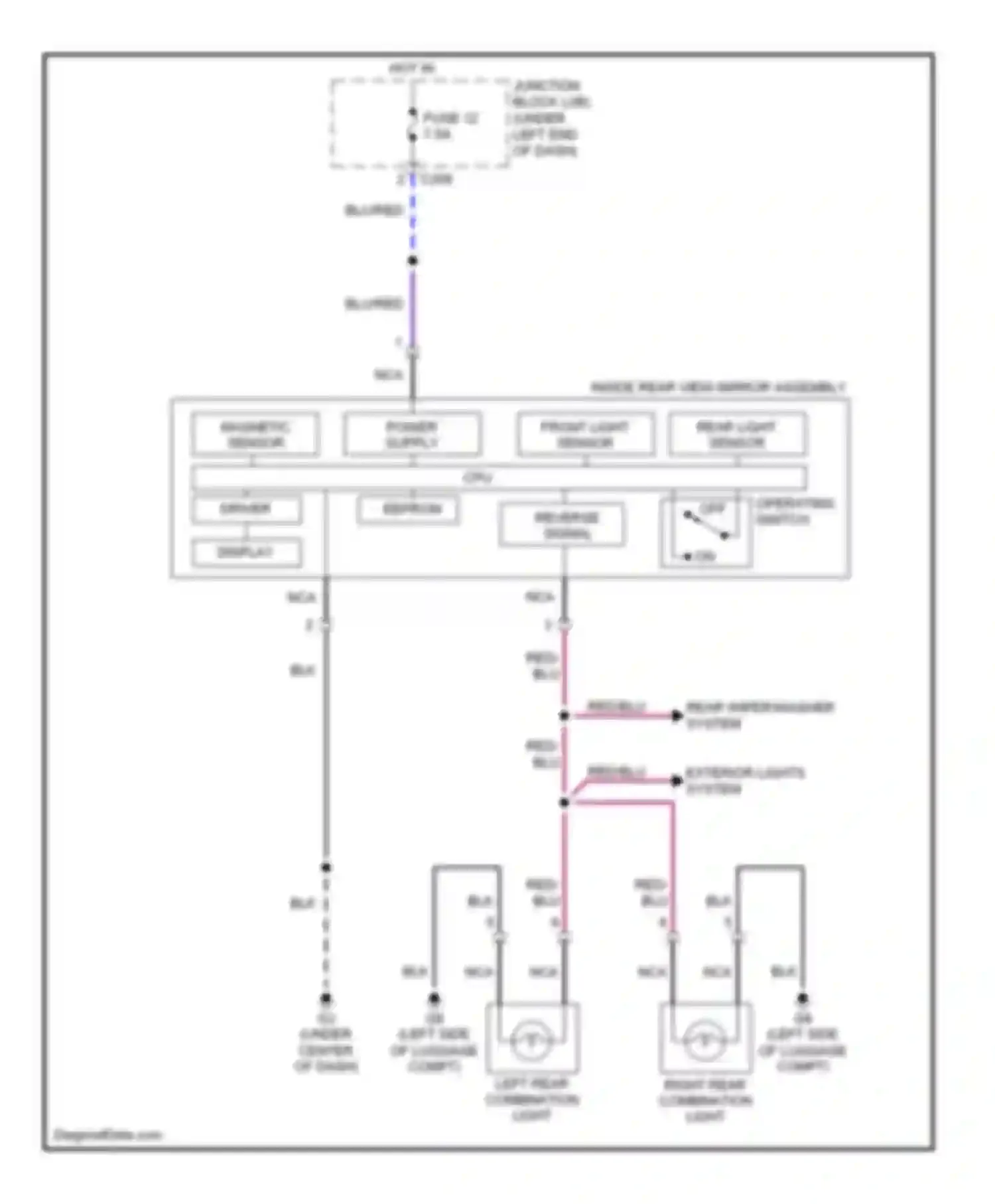 Eclipse Mitsubishi IV (2005-2008): Automatic day/night mirror circuit