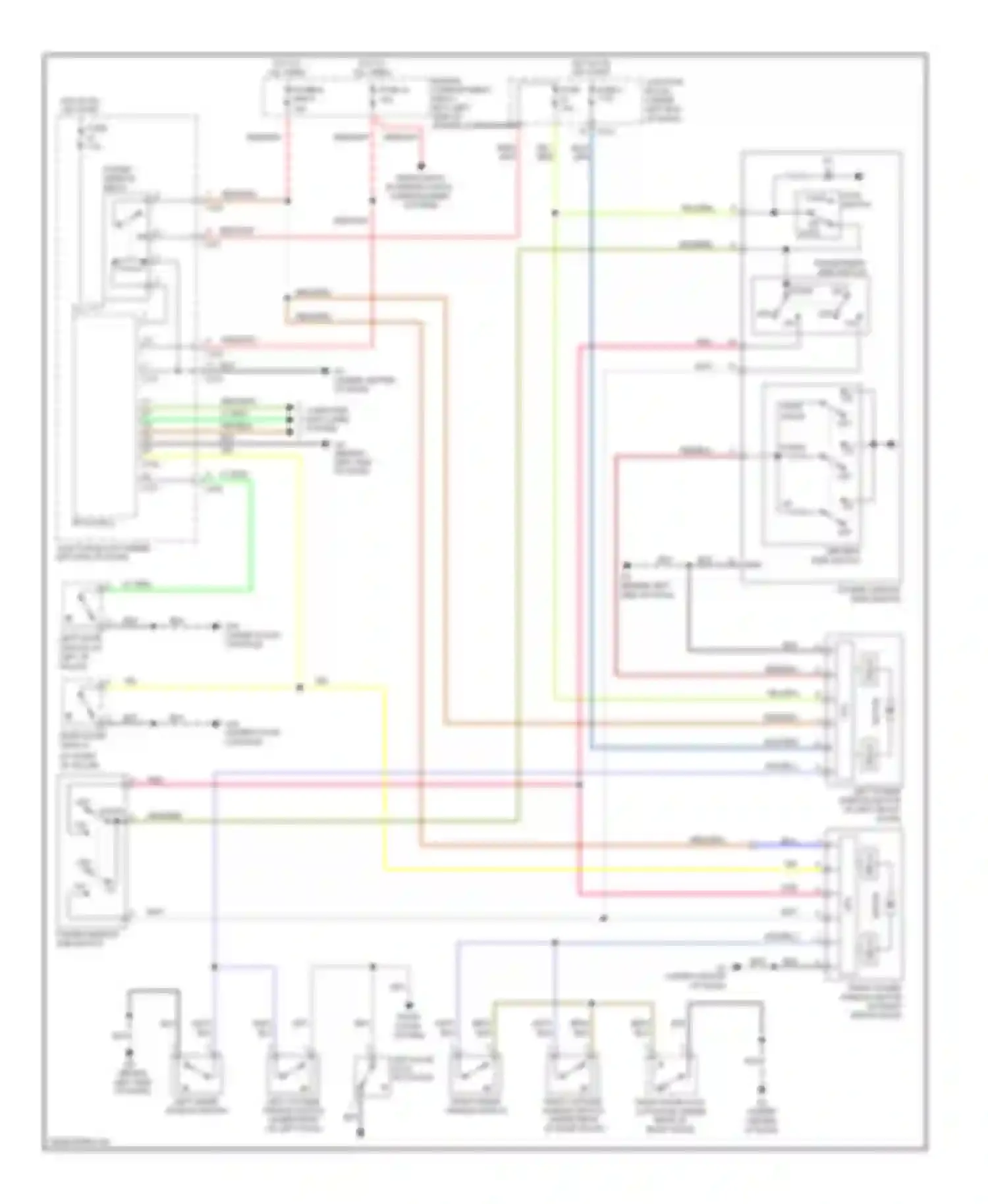 Eclipse Mitsubishi IV (2005-2008): Power windows circuit
