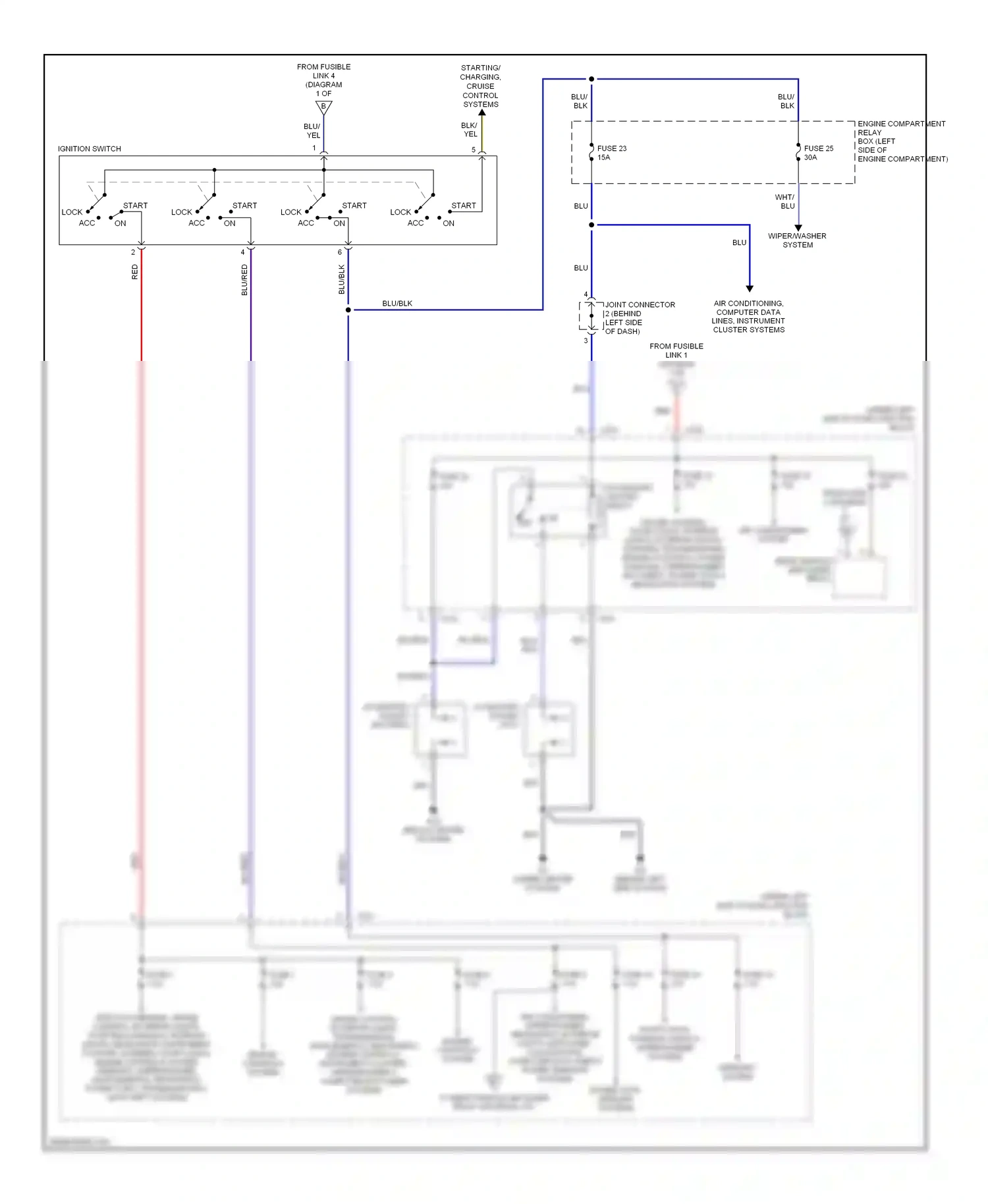 Mitsubishi Eclipse IV (2005-2008) accessory socket (battery) wiring diagram  (1 of 1)