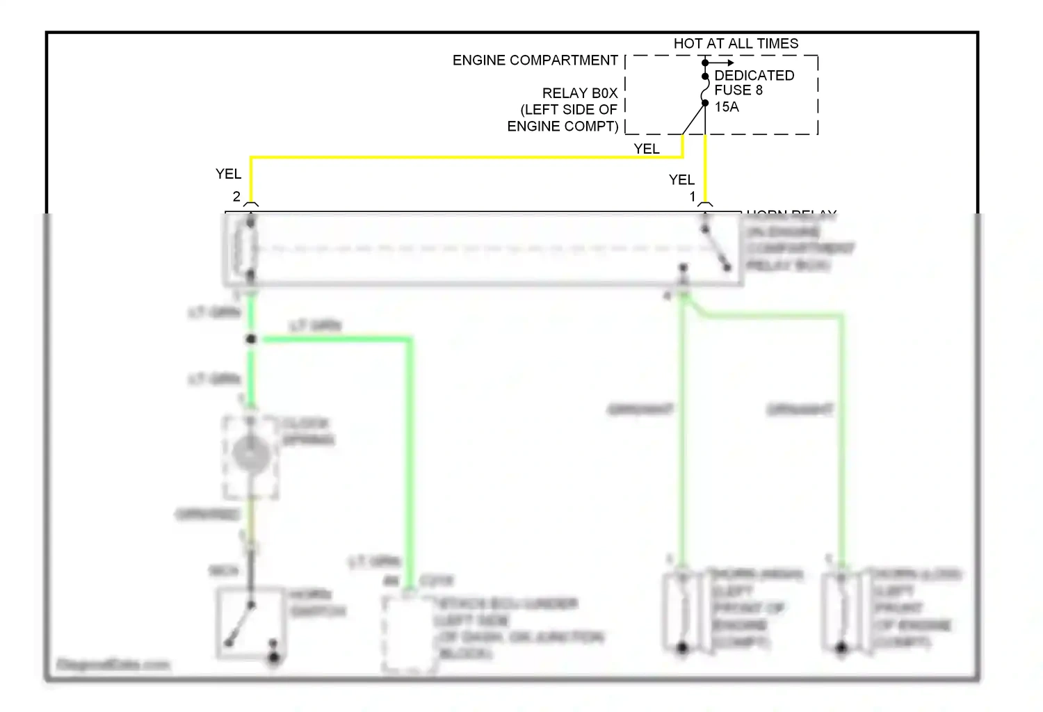 Mitsubishi Eclipse IV (2005-2008) (engine compartment) wiring diagram  (1 of 1)