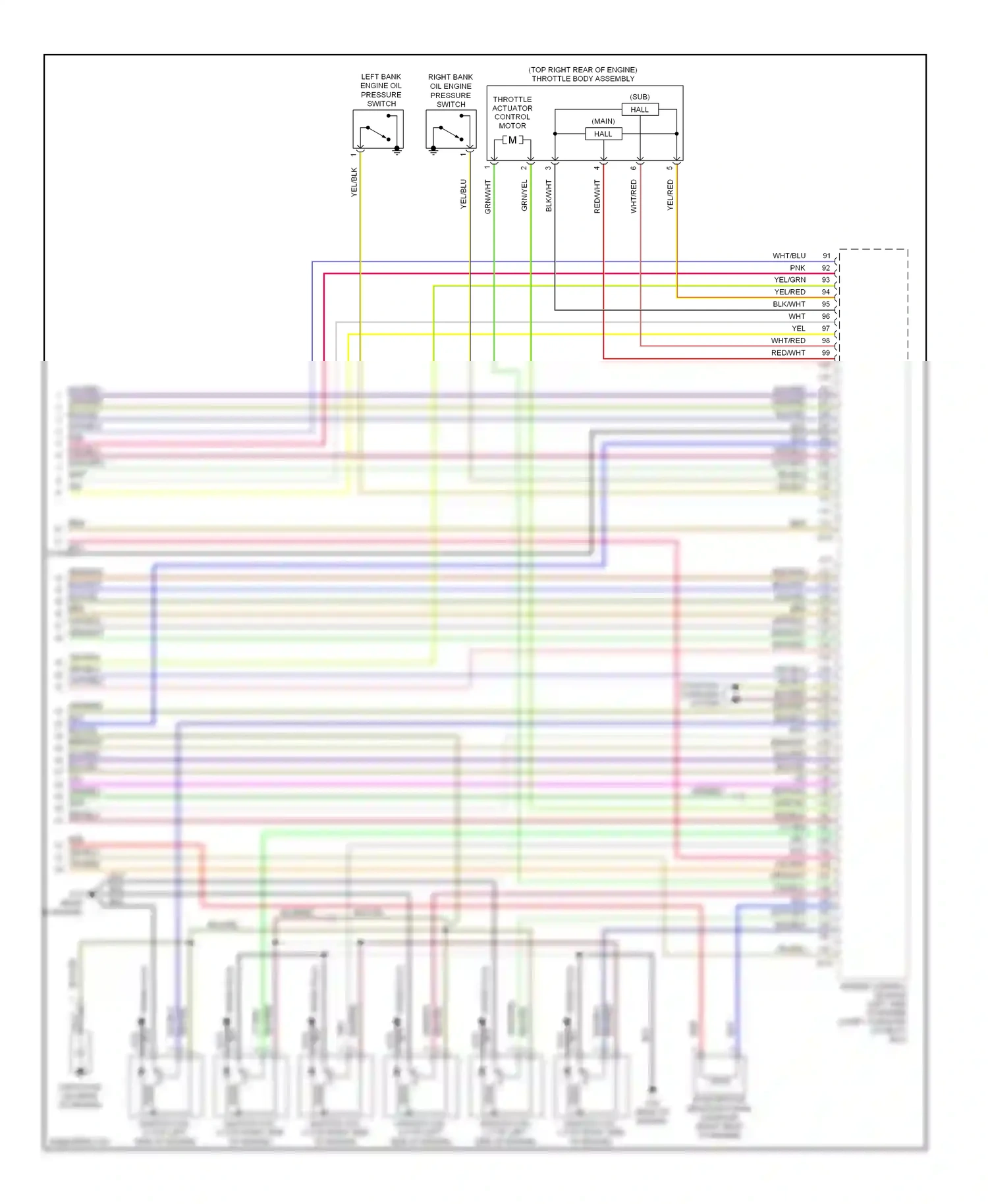 Mitsubishi Eclipse IV (2005-2008) engine control module (left side of engine compt, forward of relay box) wiring diagram  (4 of 4)