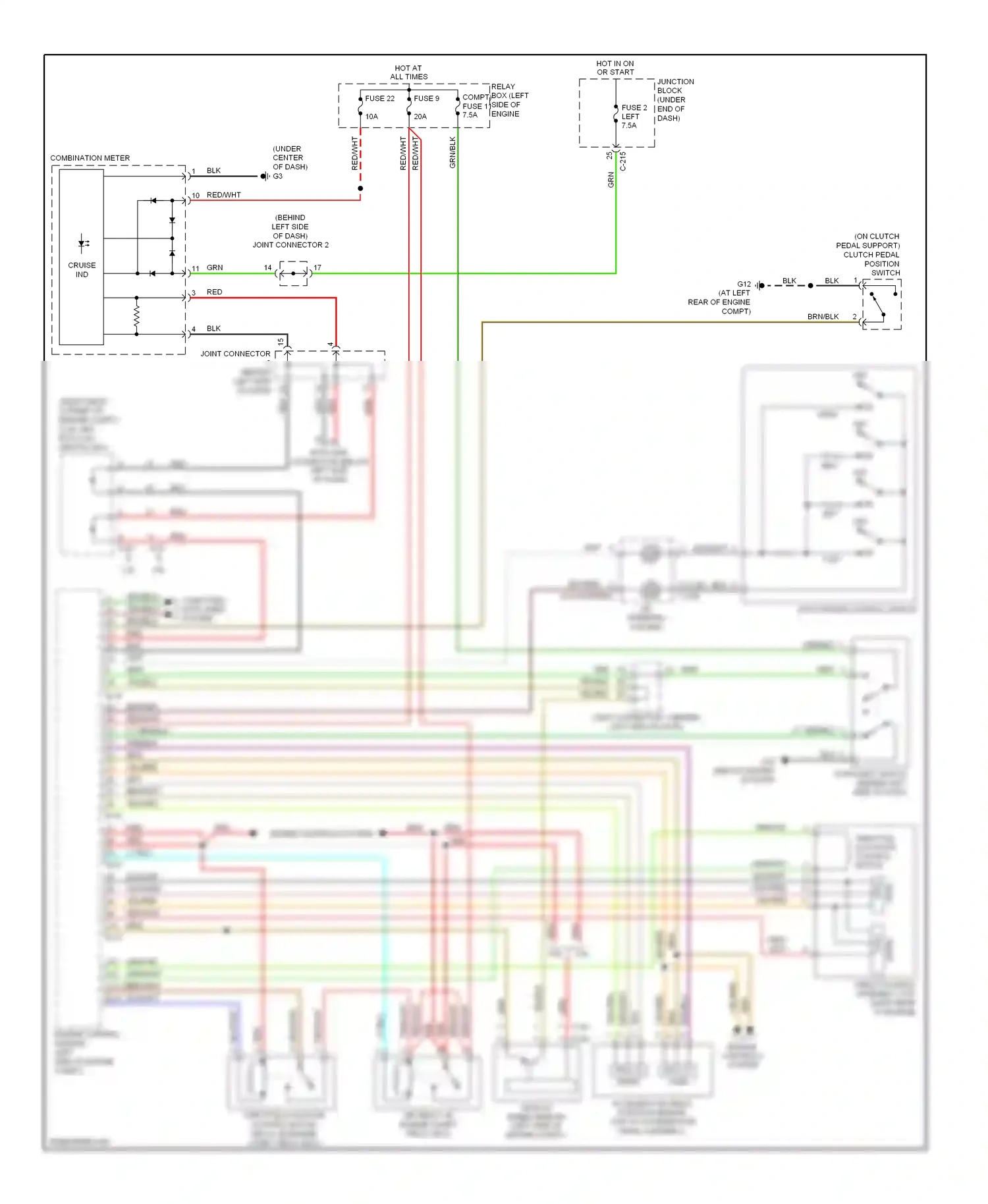 Mitsubishi Eclipse IV (2005-2008) engine control module (left side of engine compt) wiring diagram  (1 of 1)
