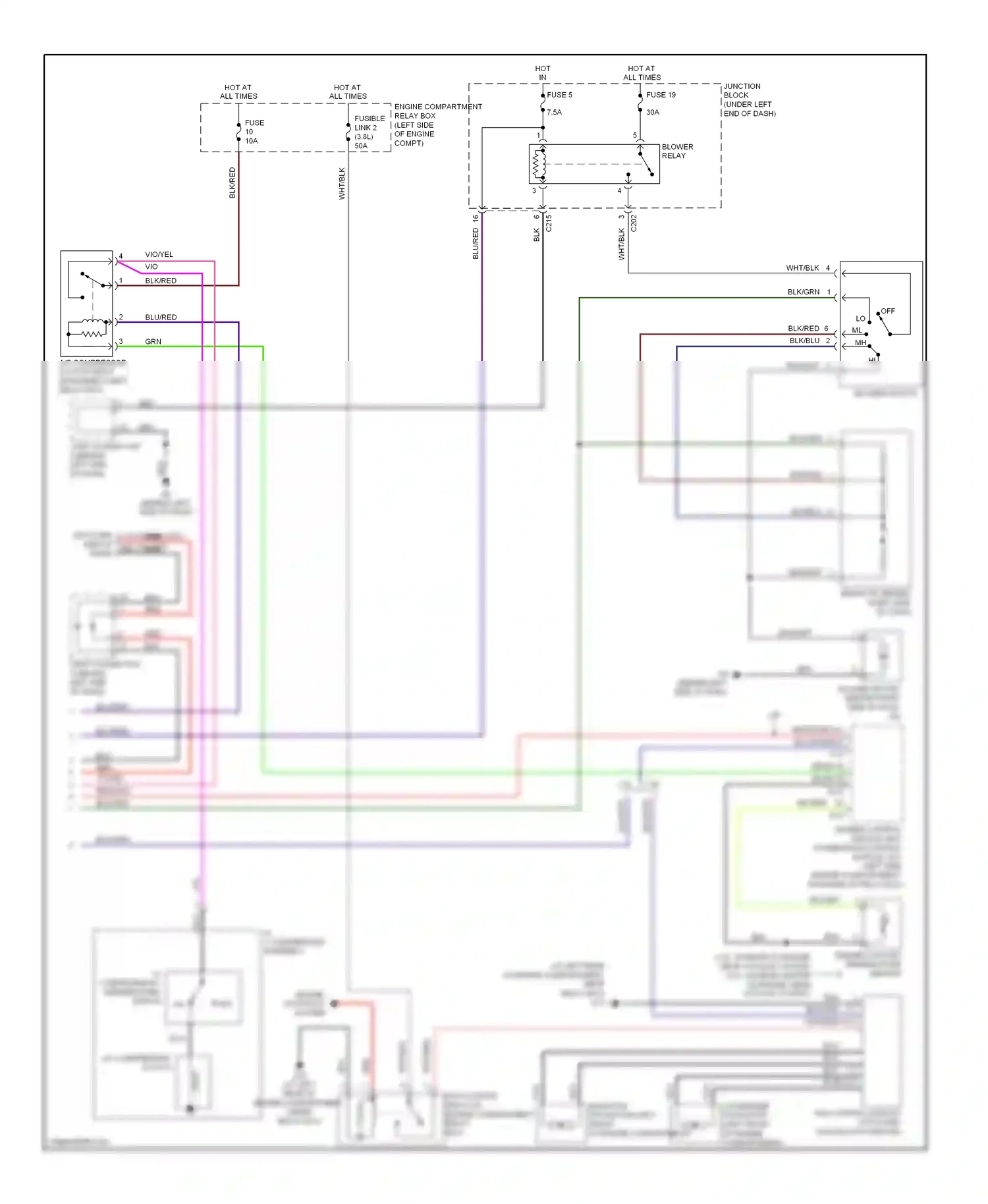 Mitsubishi Eclipse IV (2005-2008) engine control module (m/t) powertrain control module (a/t) (left side of wiring diagram  (1 of 1)