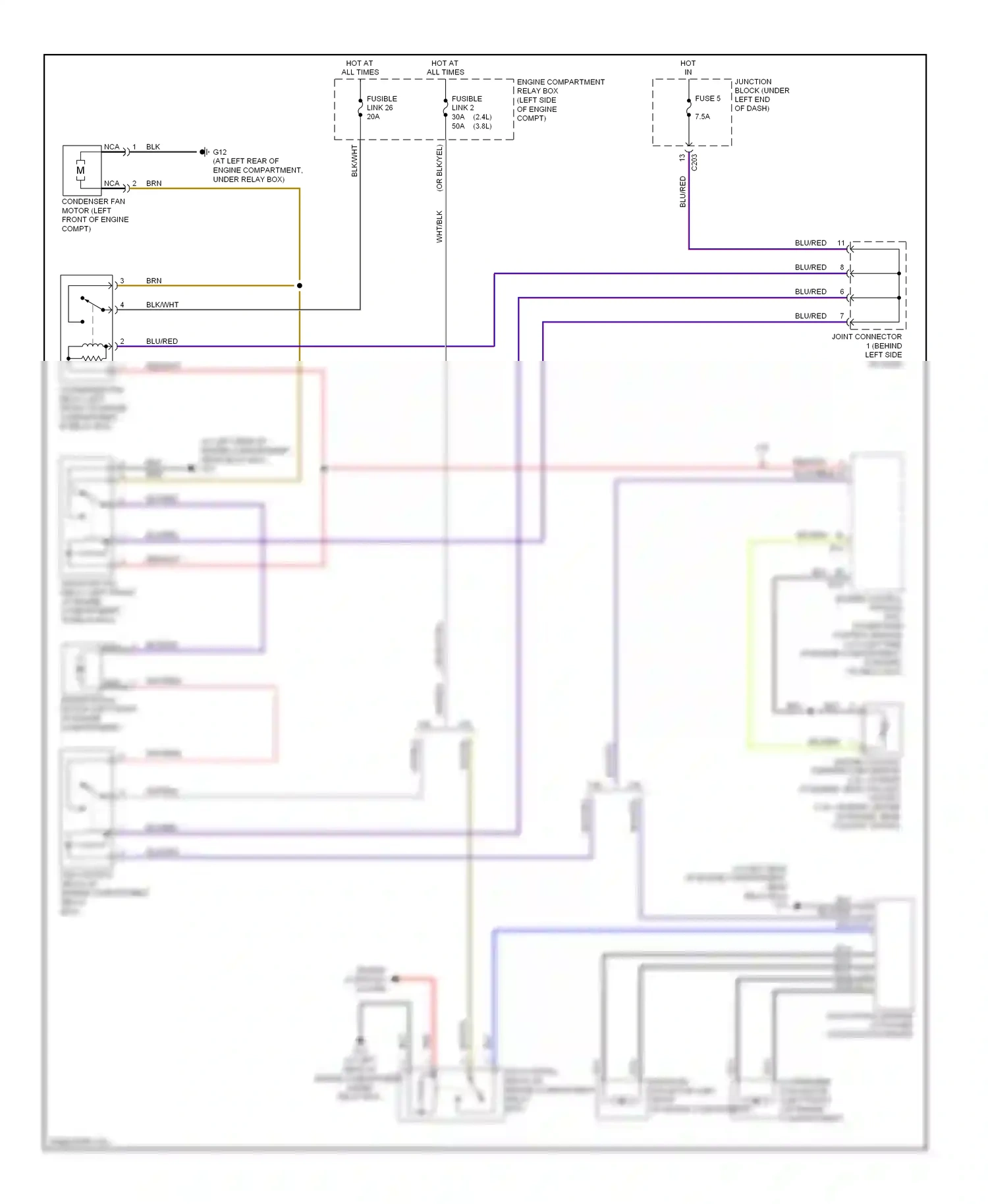 Mitsubishi Eclipse IV (2005-2008) engine control module (m/t) powertrain wiring diagram  (1 of 2)