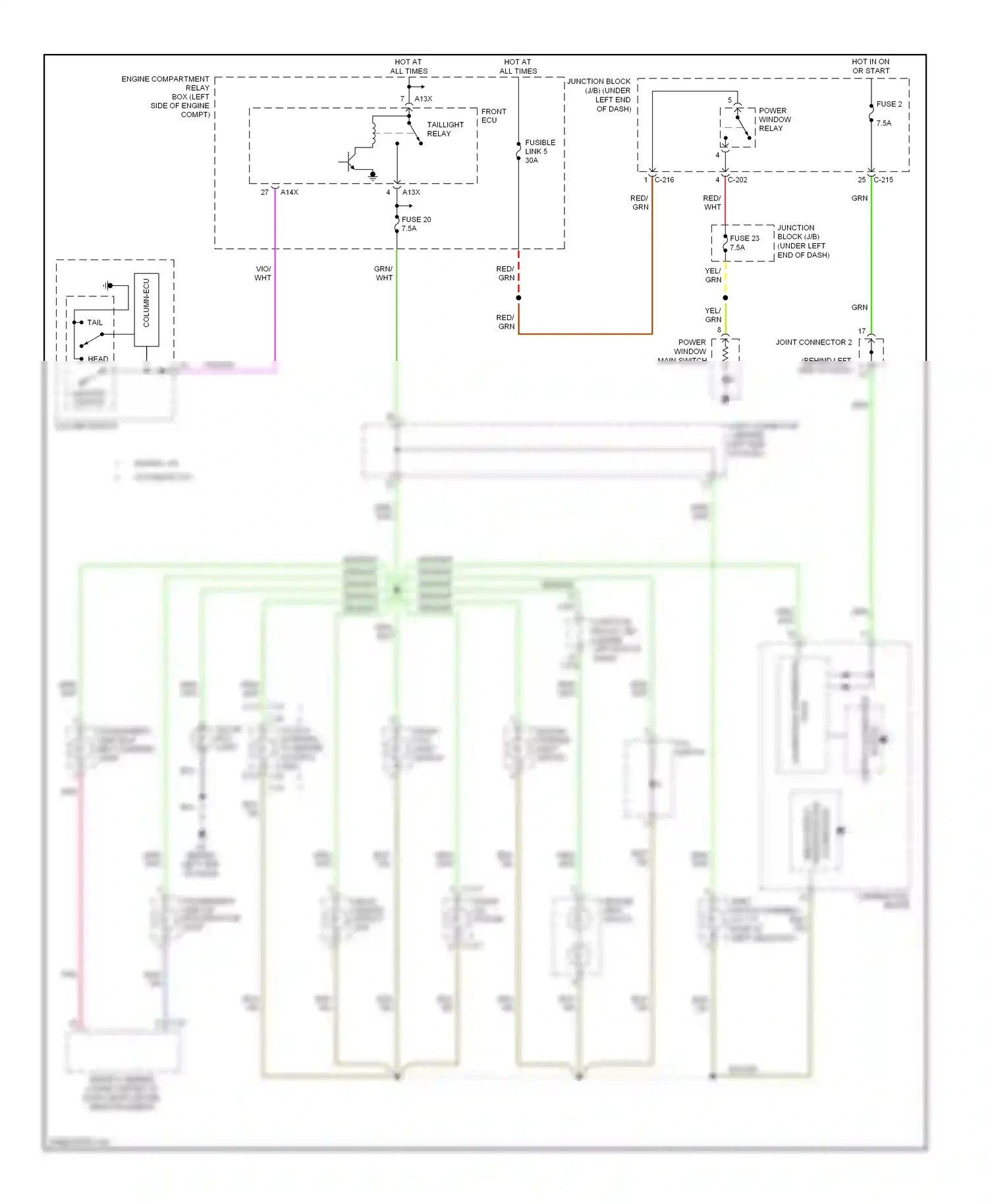 Mitsubishi Eclipse IV (2005-2008) illumination wiring diagram  (1 of 1)