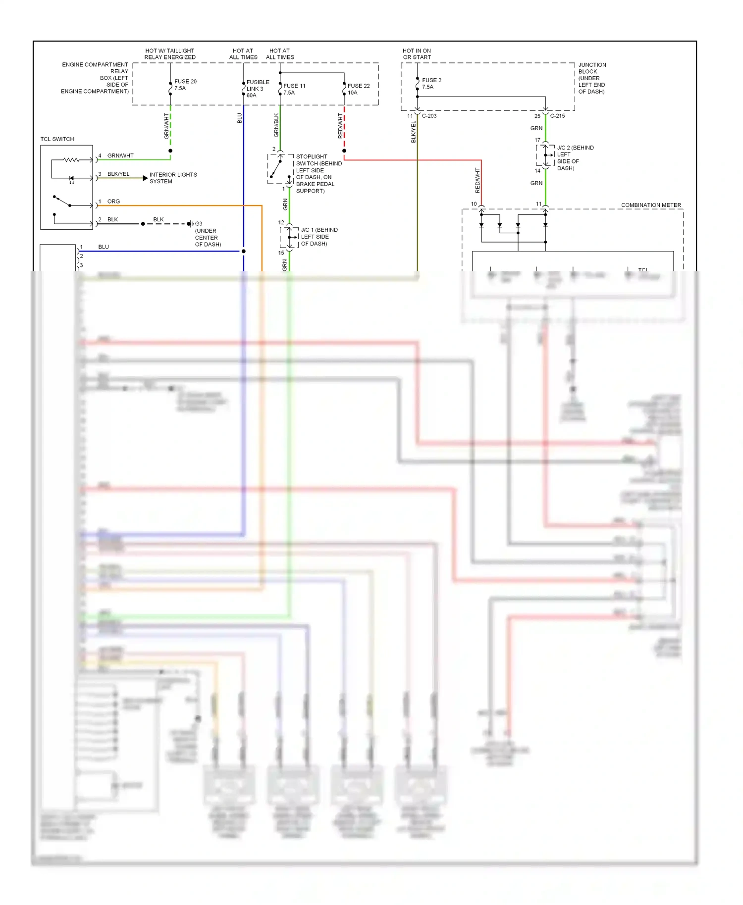 Mitsubishi Eclipse IV (2005-2008) motor wiring diagram  (2 of 3)