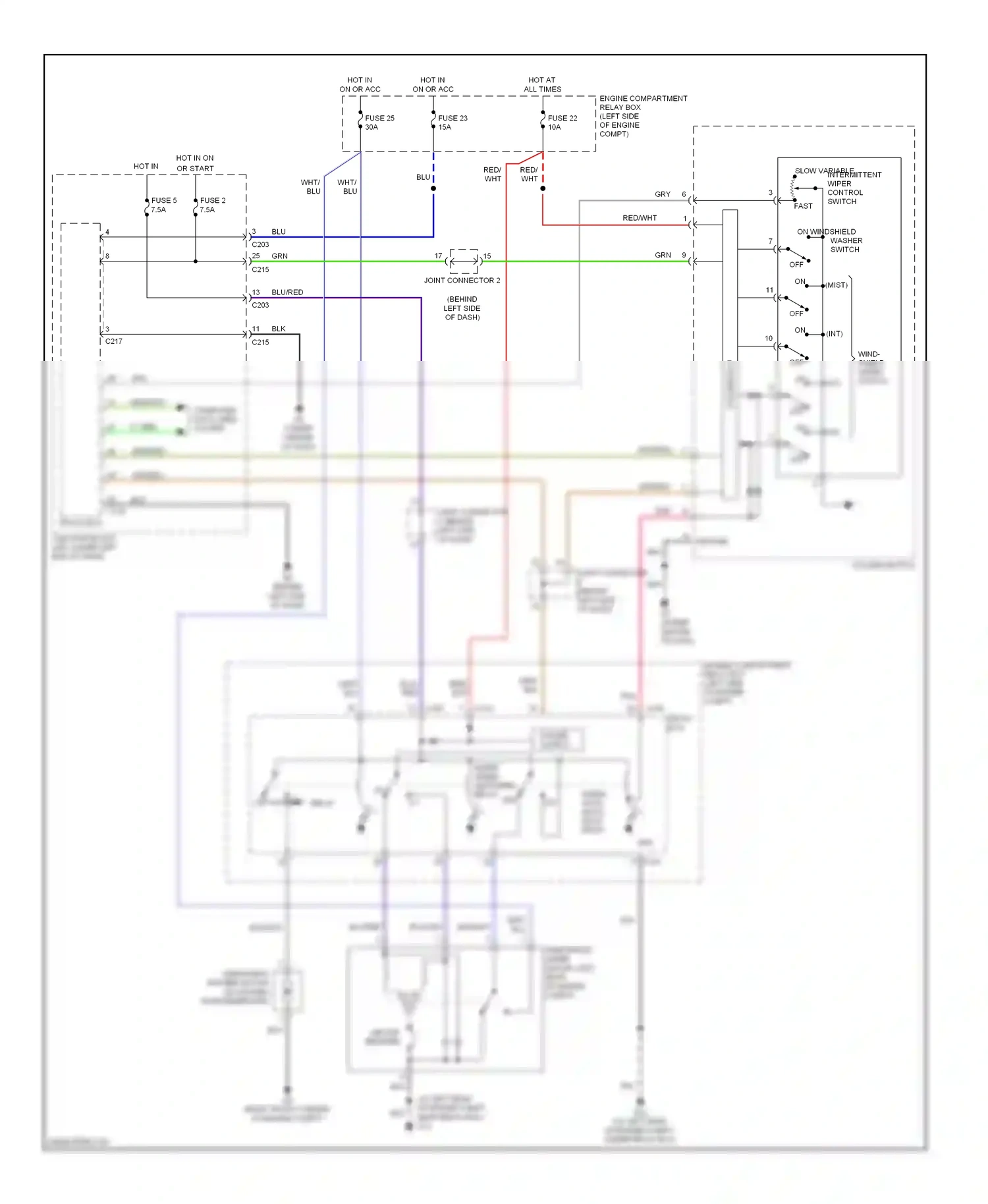 Mitsubishi Eclipse IV (2005-2008) on (mist) wiring diagram  (1 of 1)