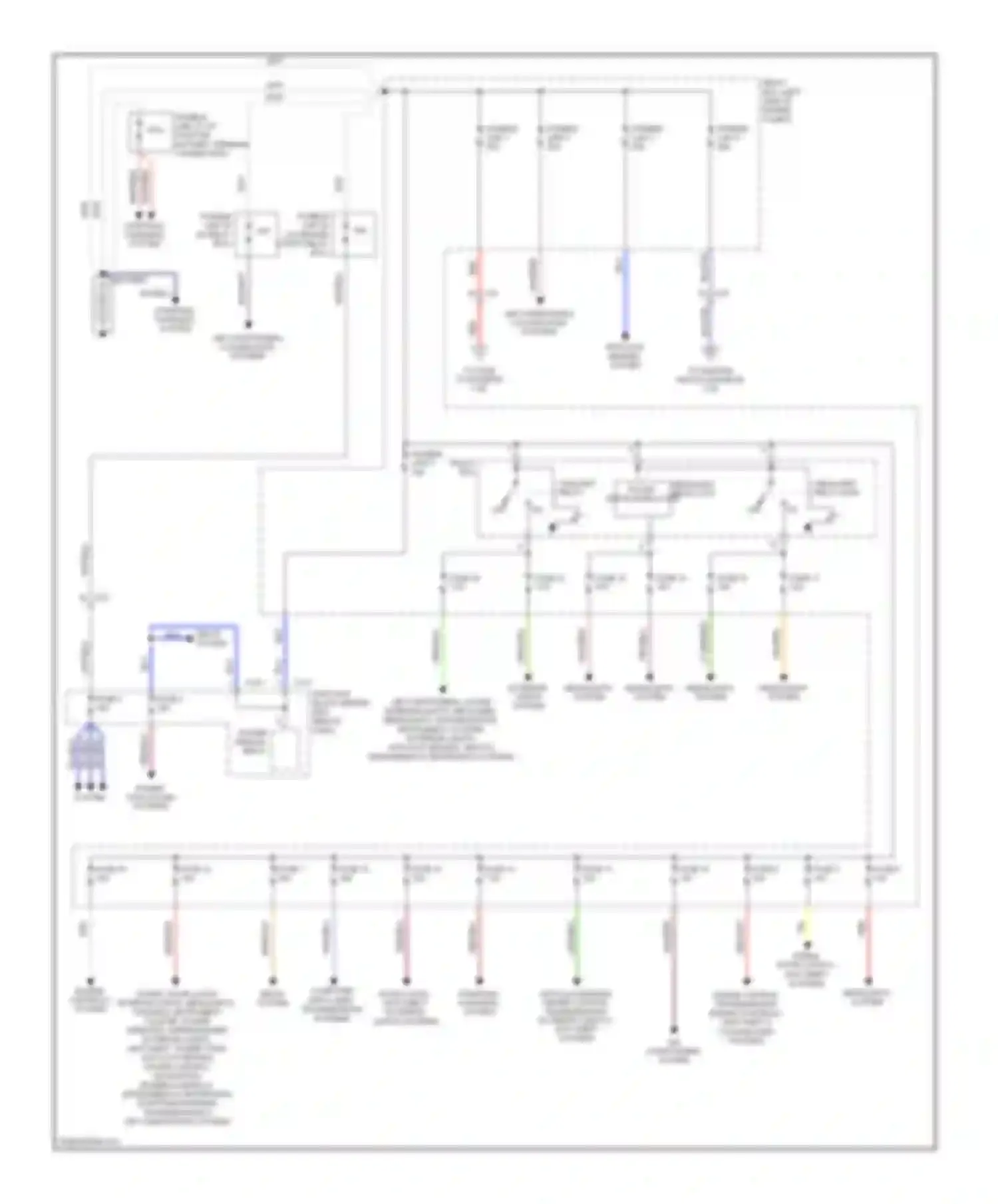 Galant Mitsubishi IX facelift 2 (2008-2012): Power distribution circuit (1 of 2)