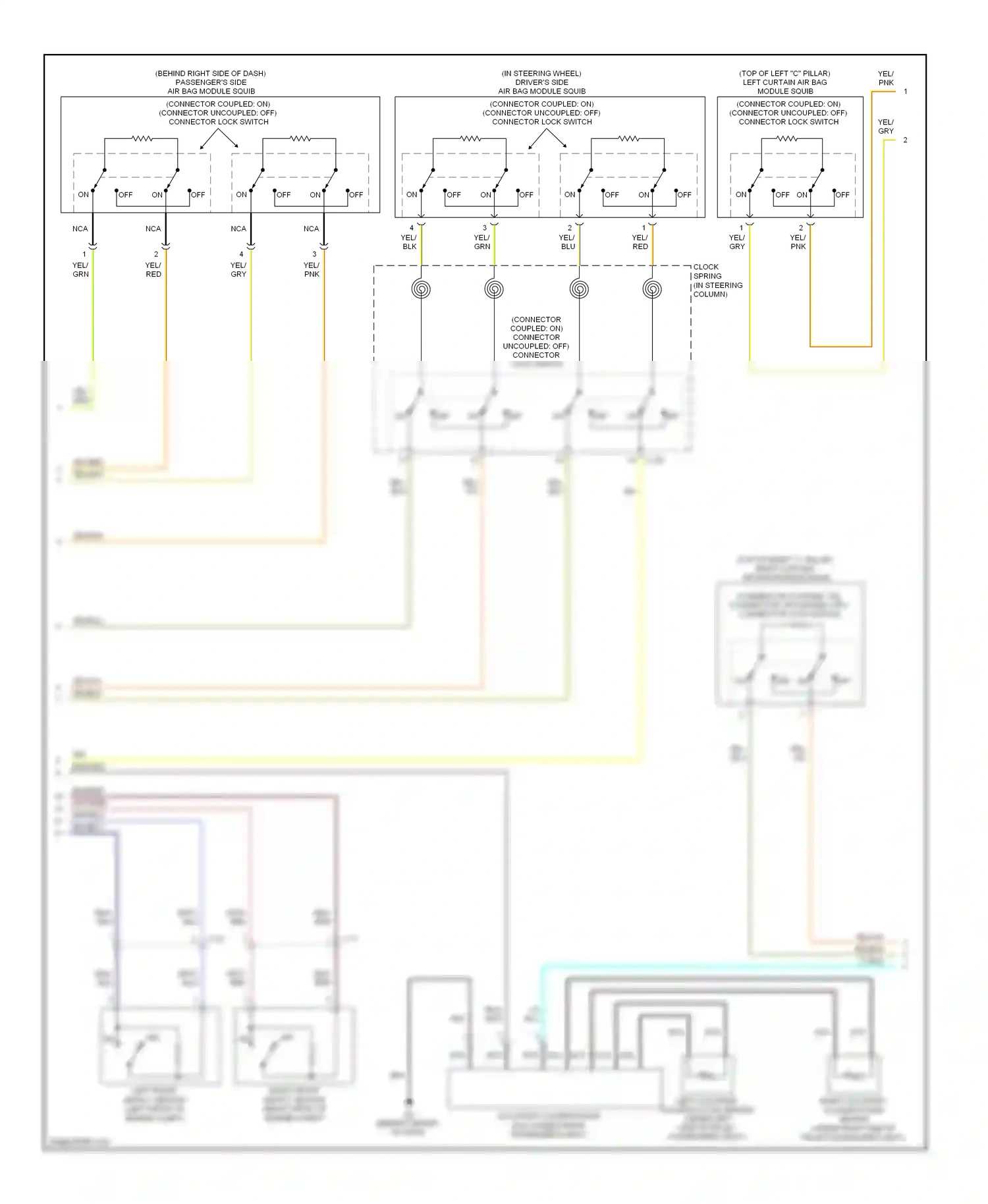 Mitsubishi Galant IX facelift 2 (2008-2012) left occupant classification sensor (under left side of front passenger's seat) wiring diagram  (1 of 1)