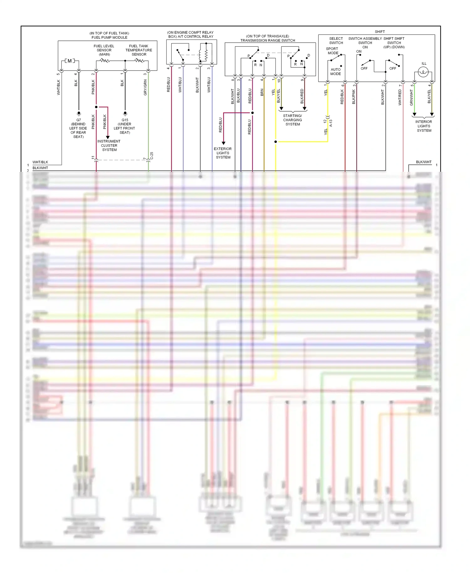 Mitsubishi Galant IX facelift 2 (2008-2012) shift switch assembly shift shift switch switch (up) (down) on on wiring diagram  (1 of 1)