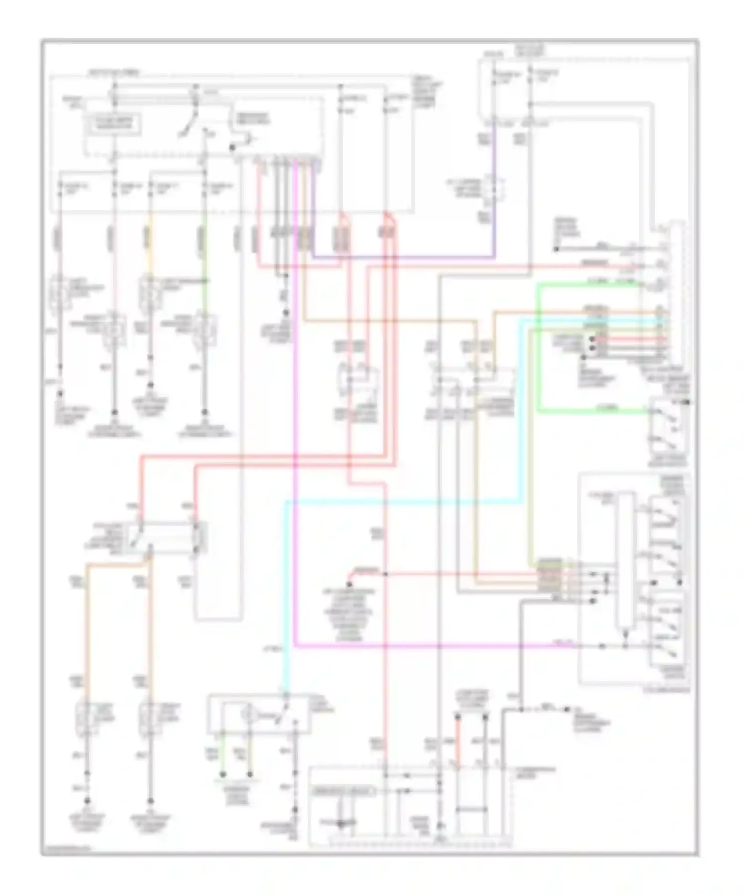 Galant Mitsubishi IX facelift (2006-2009): Headlights circuit, 4 bulb type