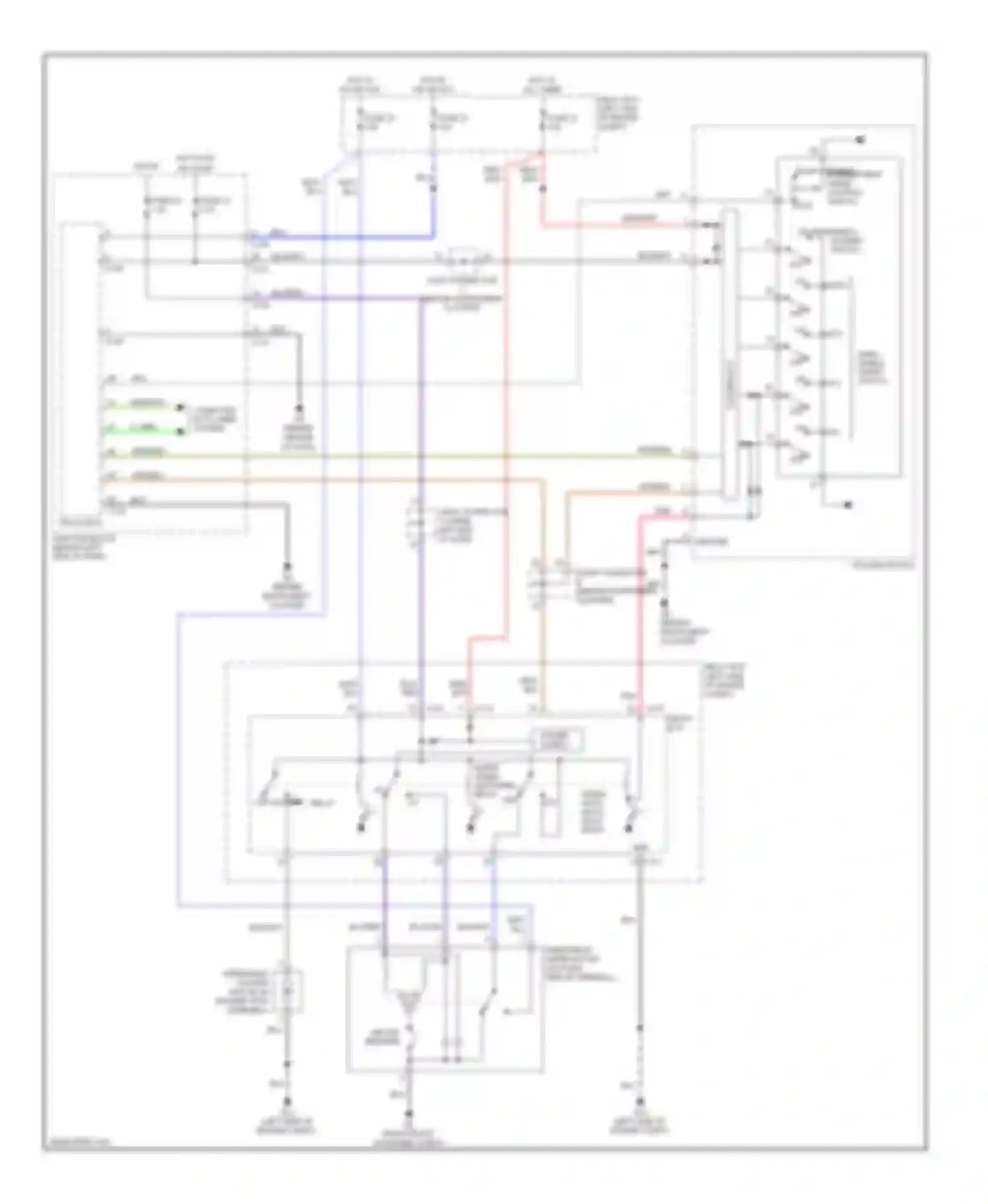 Galant Mitsubishi IX facelift (2006-2009): Wiper/washer circuit