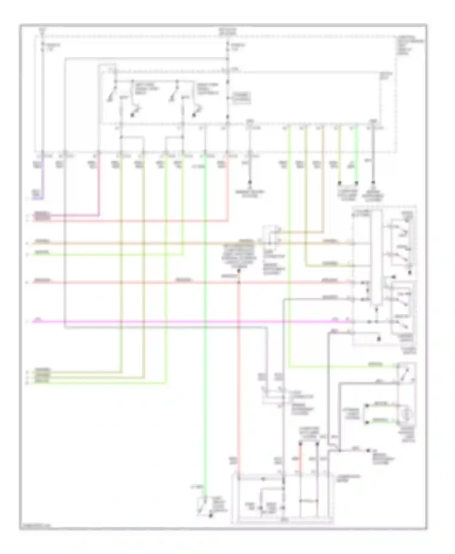 Wiring diagram left front door switch right turn ind left turn ind for Mitsubishi Galant IX facelift (2006-2009) (1 of 1)