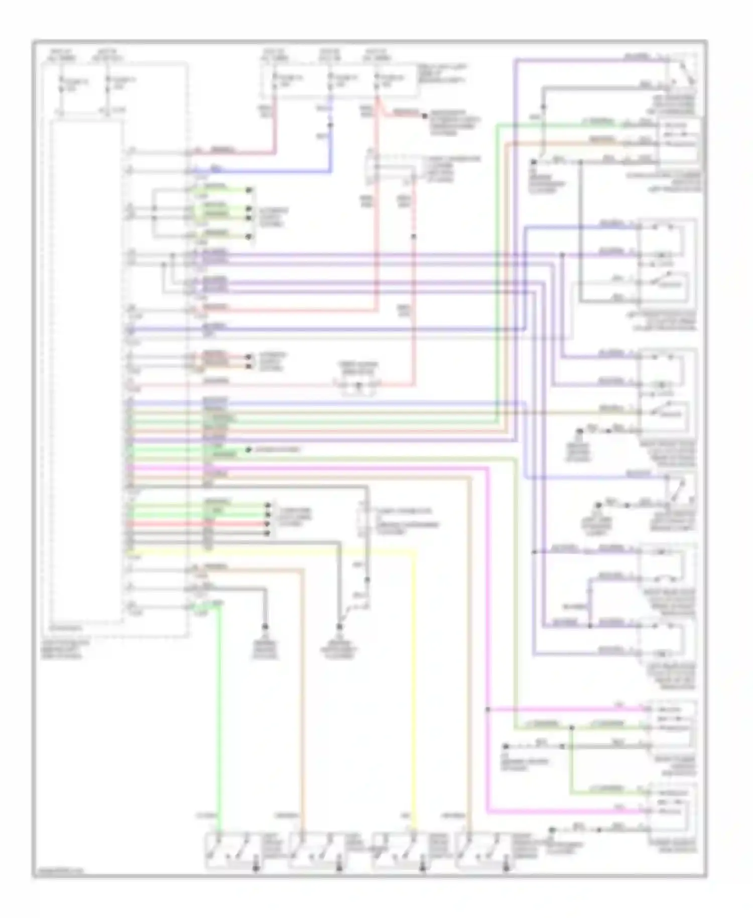 Wiring diagram left front door switch for Mitsubishi Galant IX facelift (2006-2009) (3 of 9)
