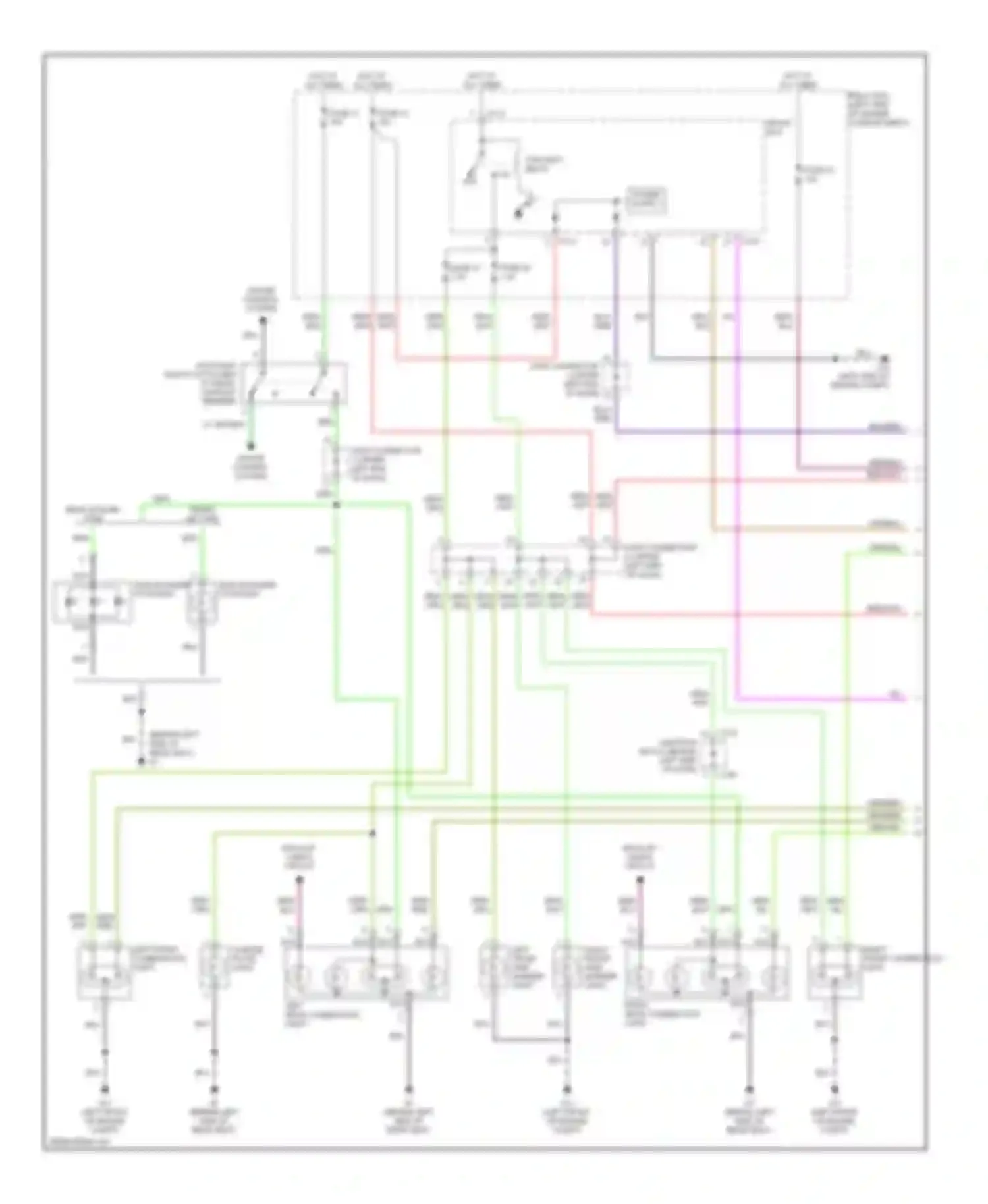 Wiring diagram left rear combination light for Mitsubishi Galant IX facelift (2006-2009) (2 of 2)