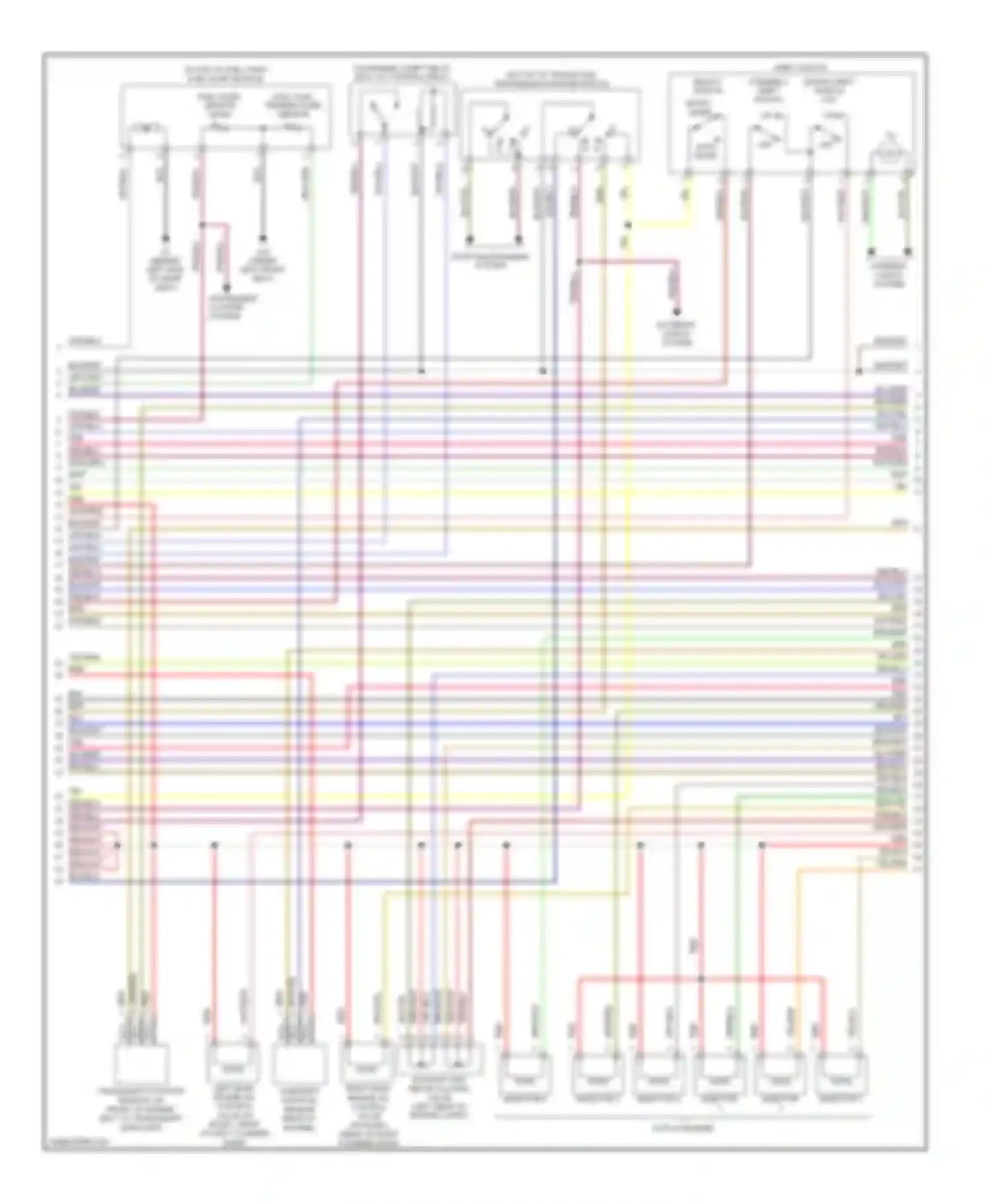 Wiring diagram top of engine) for Mitsubishi Galant IX facelift (2006-2009) (2 of 2)