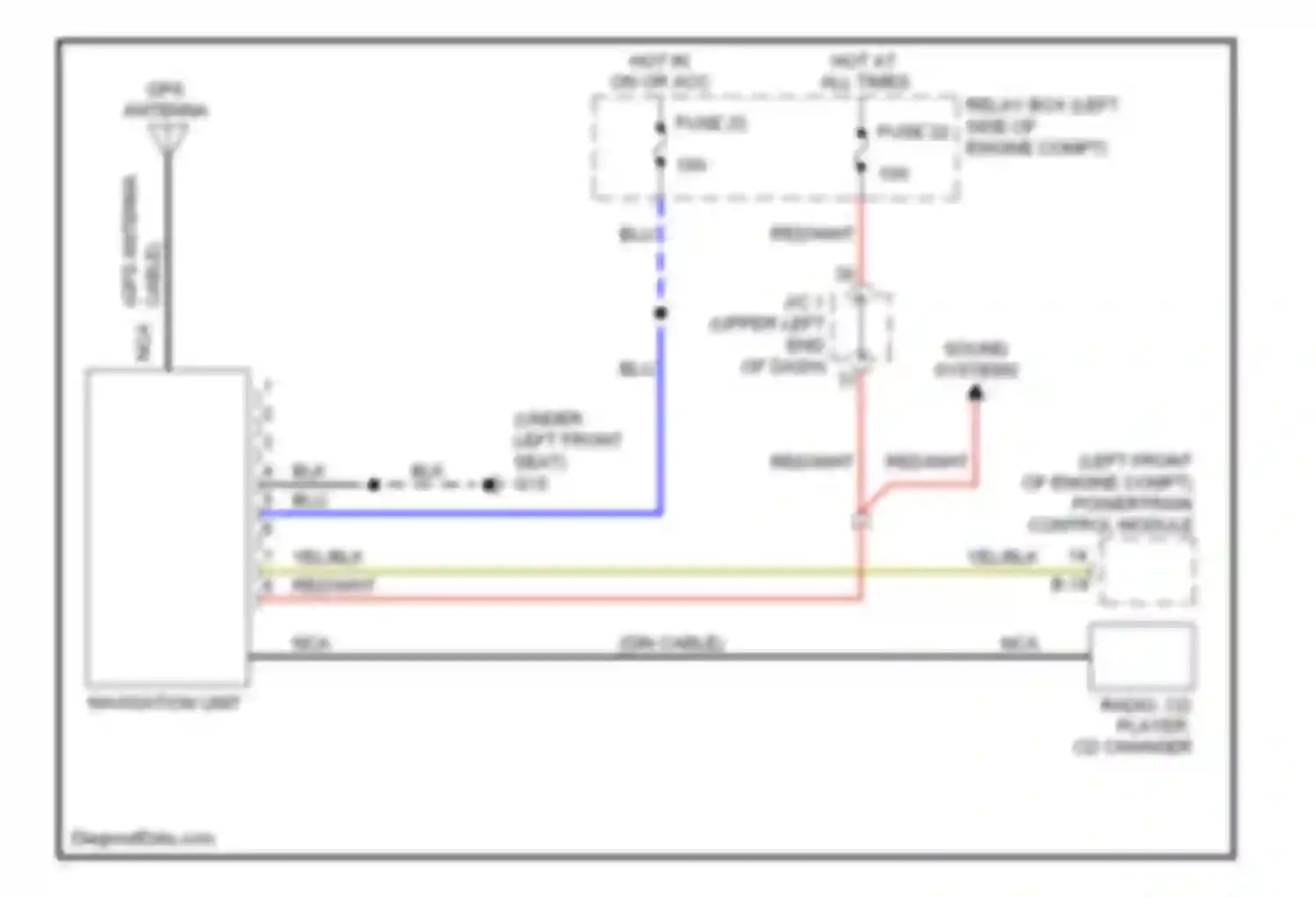 Wiring diagram yel/blk for Mitsubishi Galant IX facelift (2006-2009) (5 of 12)