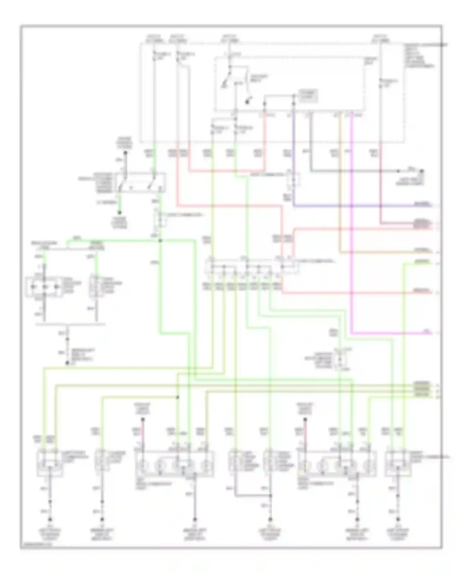 Galant Mitsubishi IX (2003-2006): Exterior lamps circuit (1 of 2)