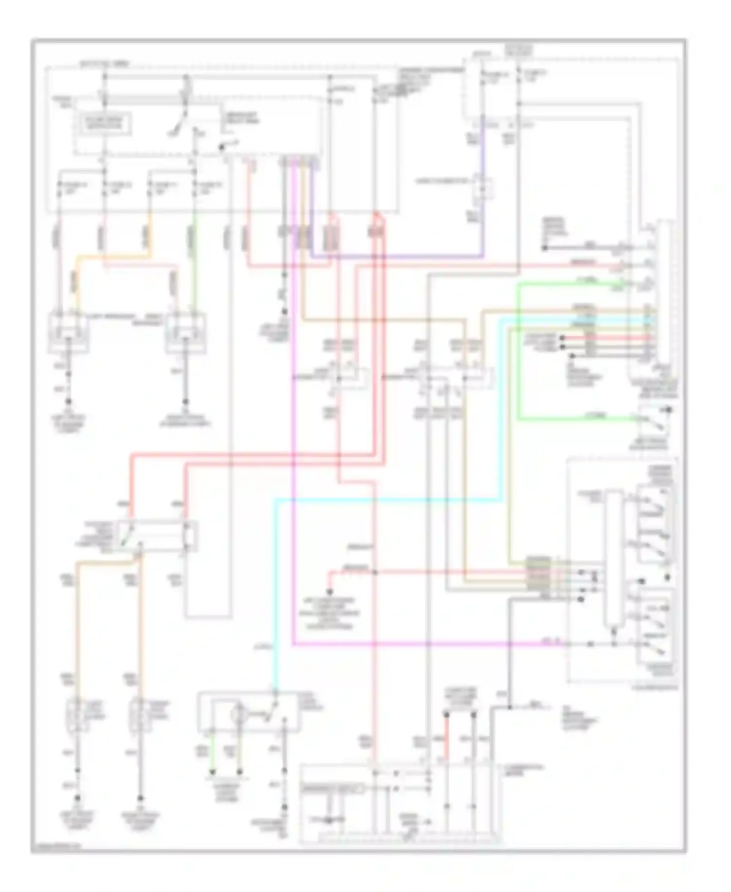 Galant Mitsubishi IX (2003-2006): Headlights circuit, 2 bulb type
