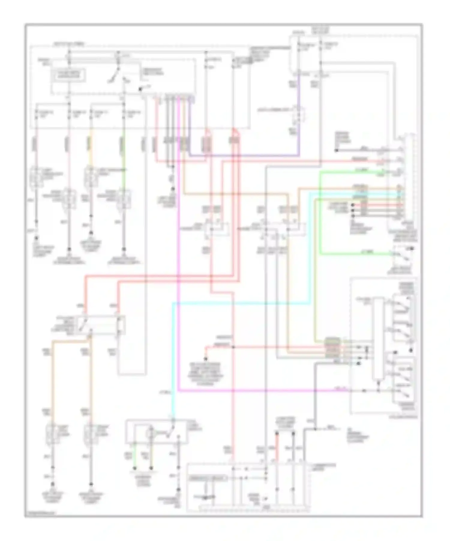 Galant Mitsubishi IX (2003-2006): Headlights circuit, 4 bulb type
