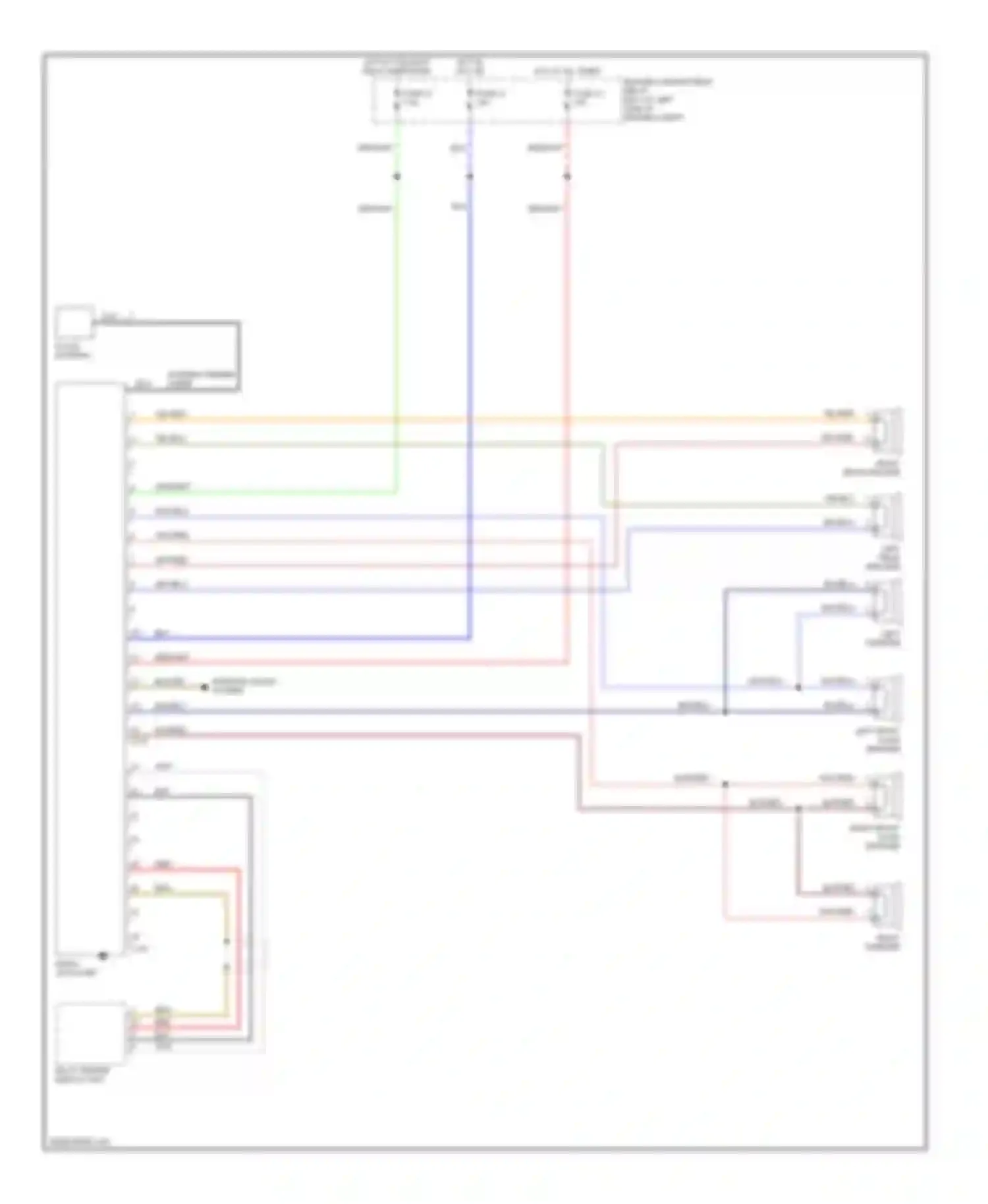 Wiring diagram right rear speaker for Mitsubishi Galant IX (2003-2006) (2 of 2)