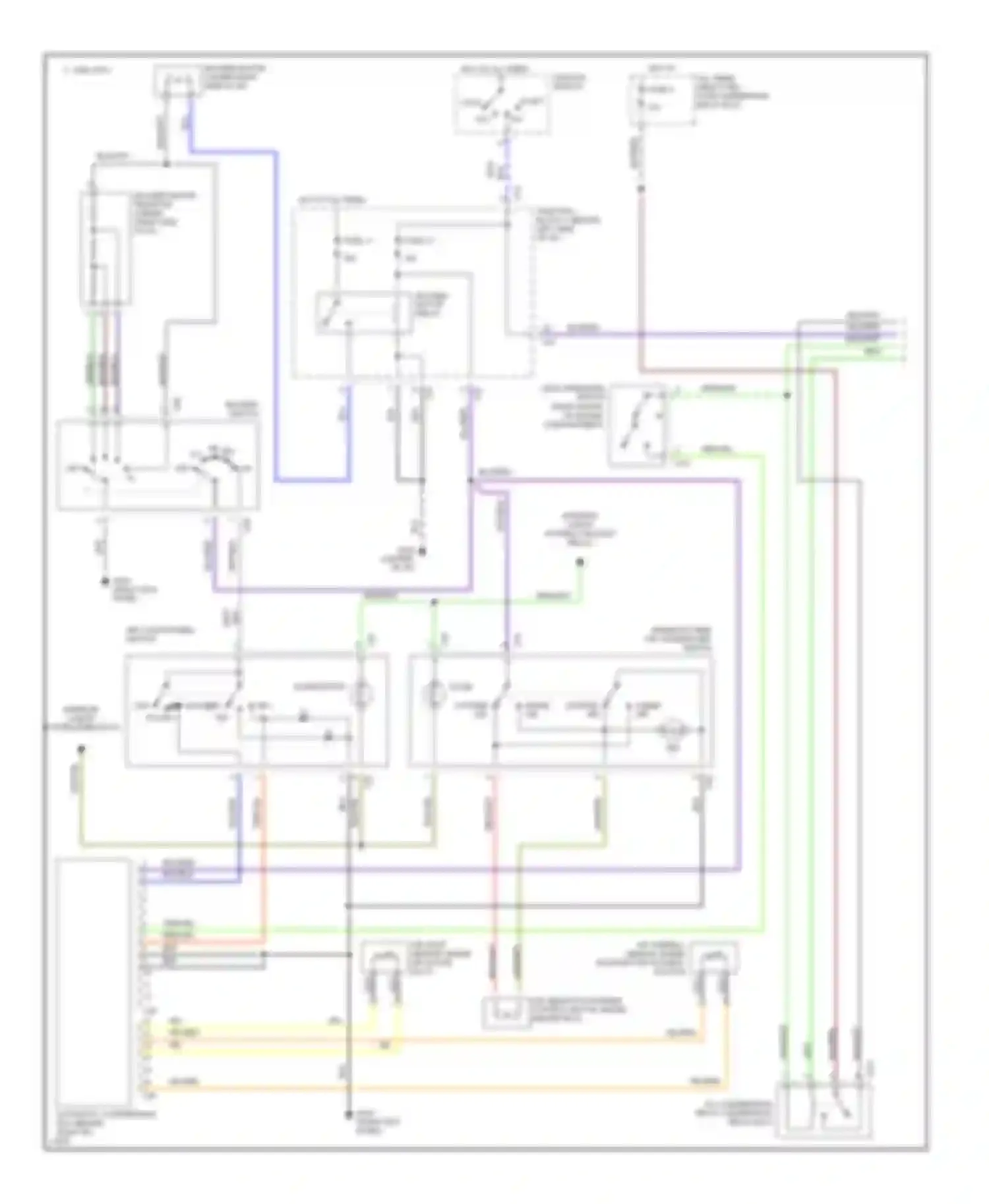 Galant Mitsubishi VII (1992-1997): A/c circuit (1 of 2)