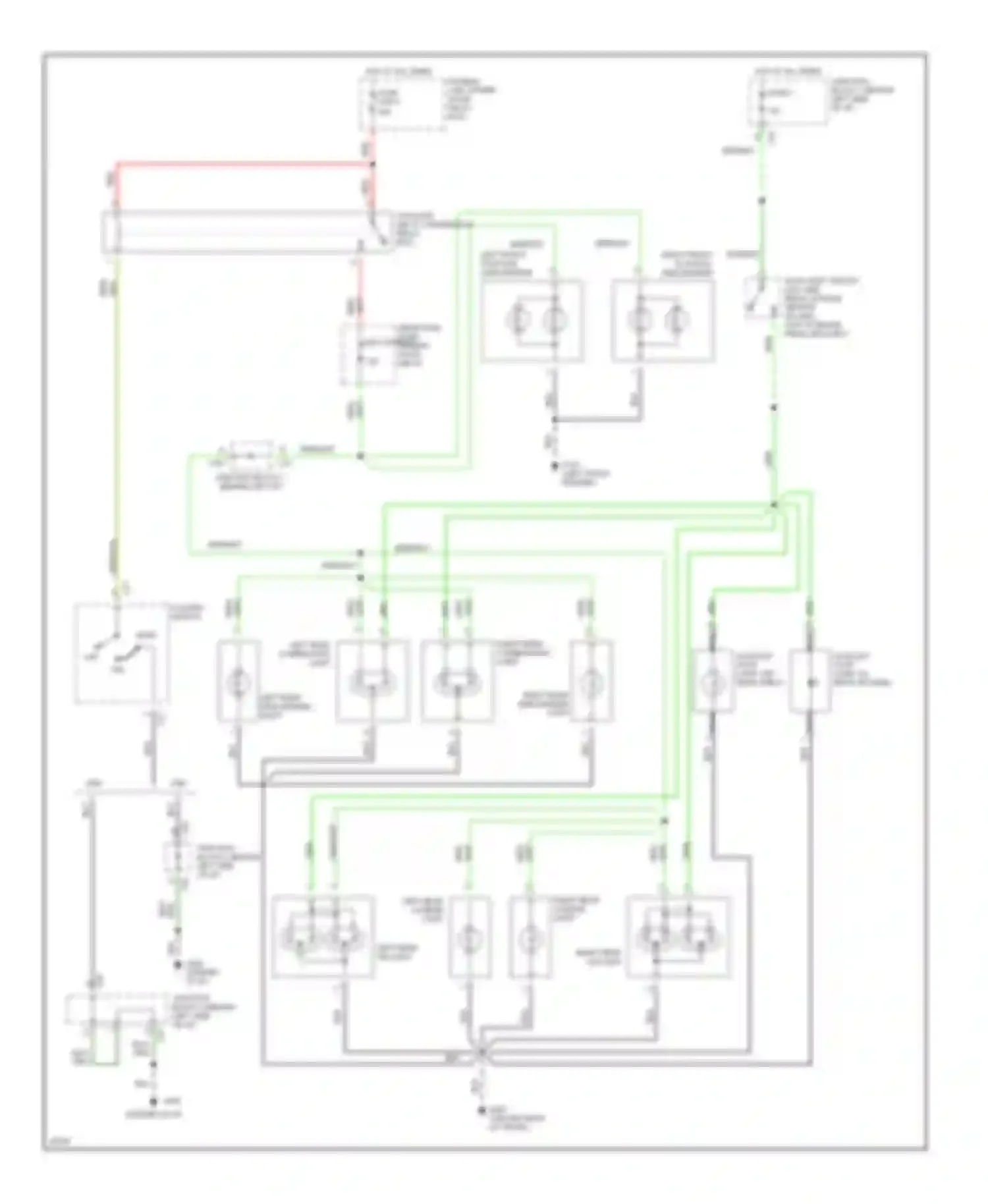 Galant Mitsubishi VII (1992-1997): Exterior lamps circuit (1 of 2)