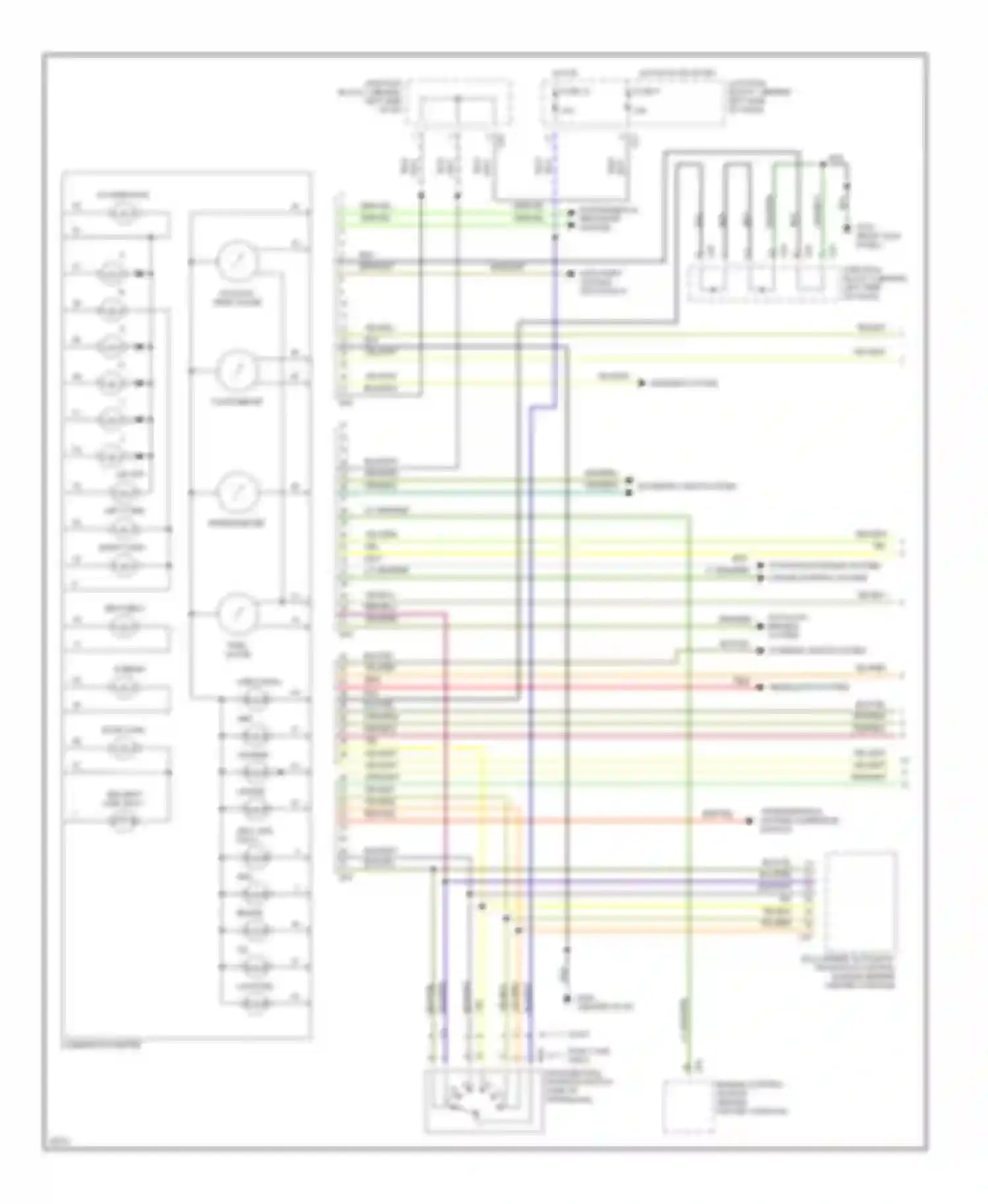 Galant Mitsubishi VII (1992-1997): Instrument cluster circuit (1 of 2)