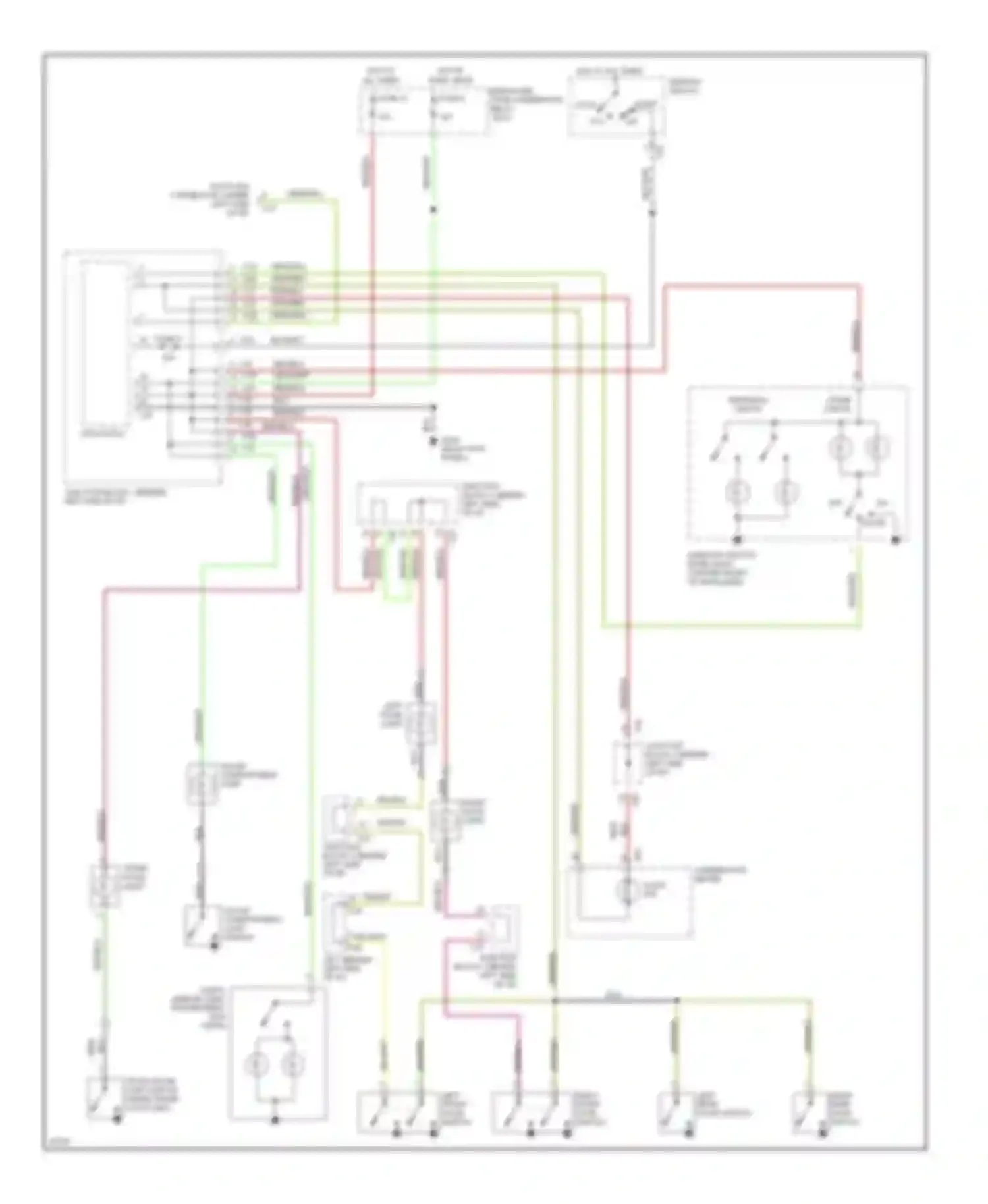 Galant Mitsubishi VII (1992-1997): Courtesy lamps circuit, with etacs-ecu