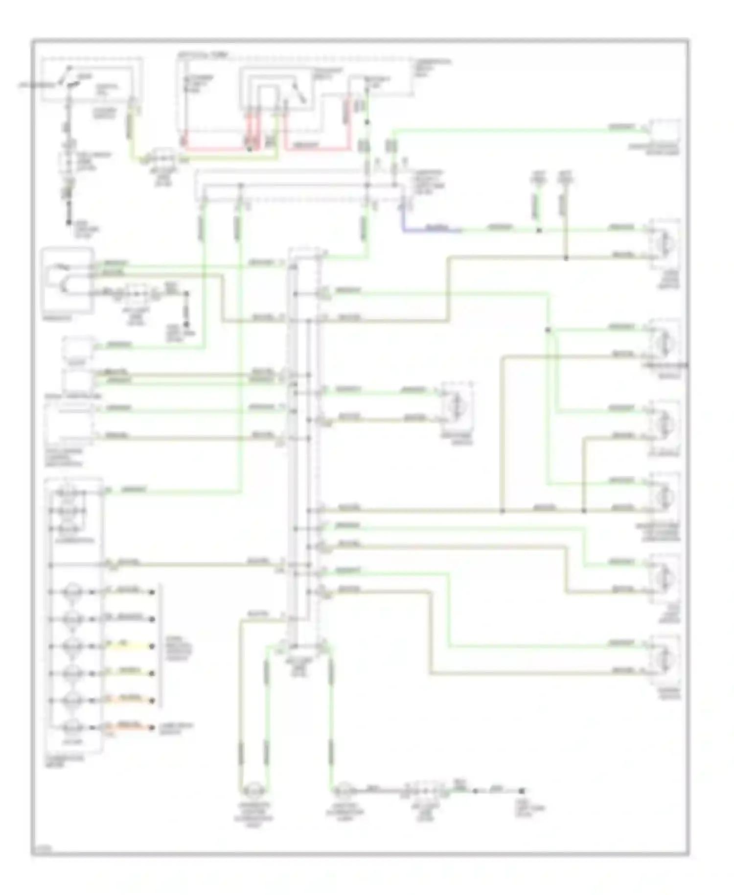 Galant Mitsubishi VII (1992-1997): Instrument illumination circuit
