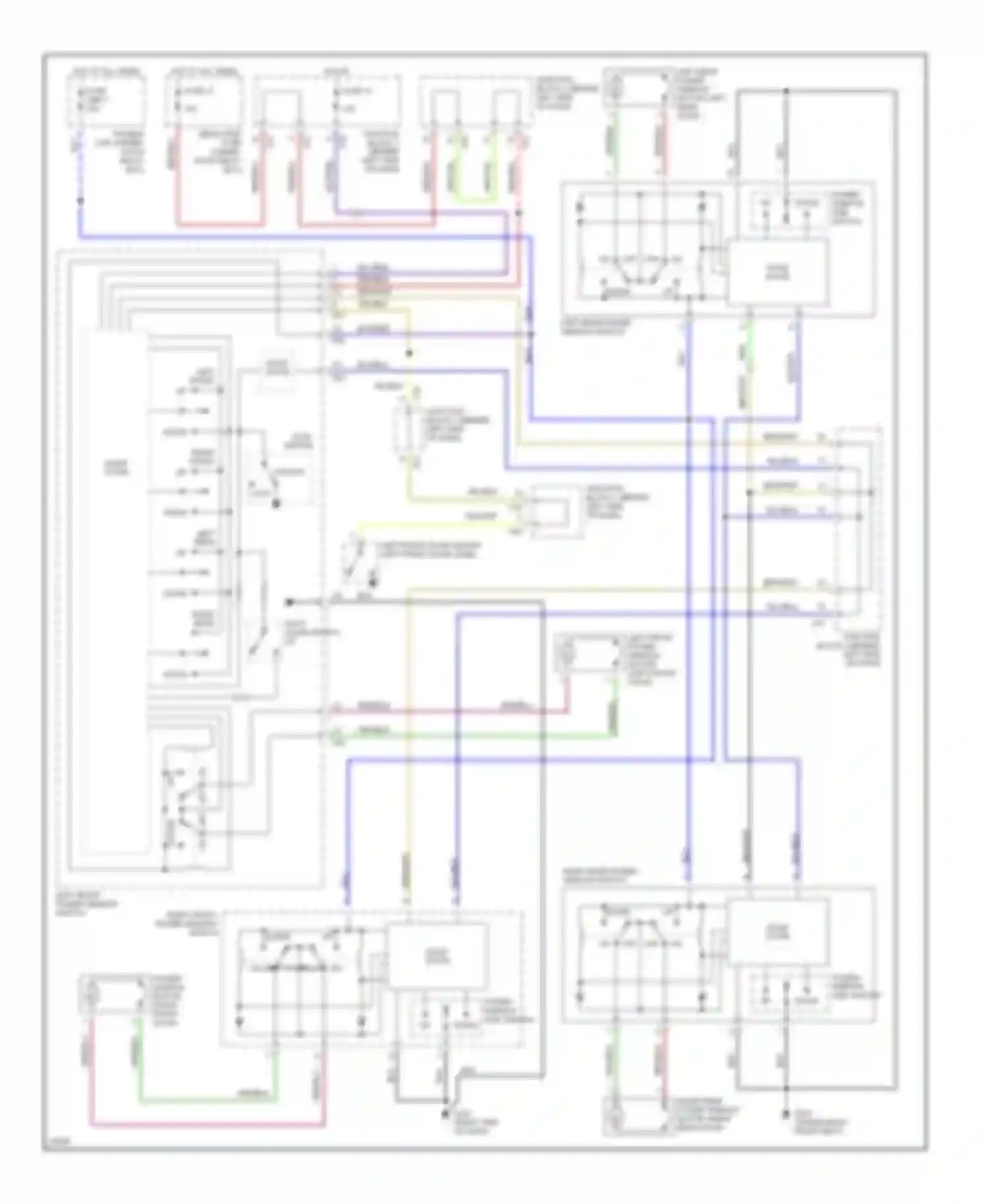 Galant Mitsubishi VII (1992-1997): Power window circuit