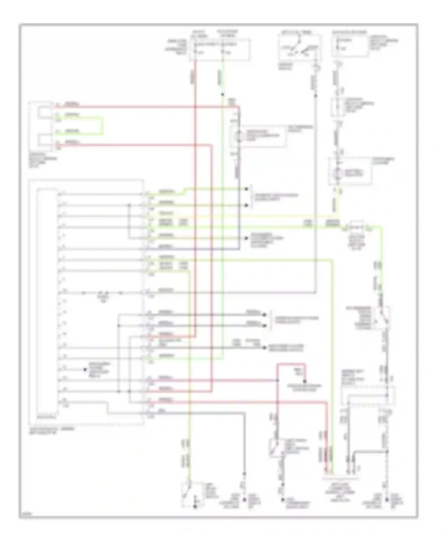 Galant Mitsubishi VII (1992-1997): Warning system circuits, with etacs-ecu