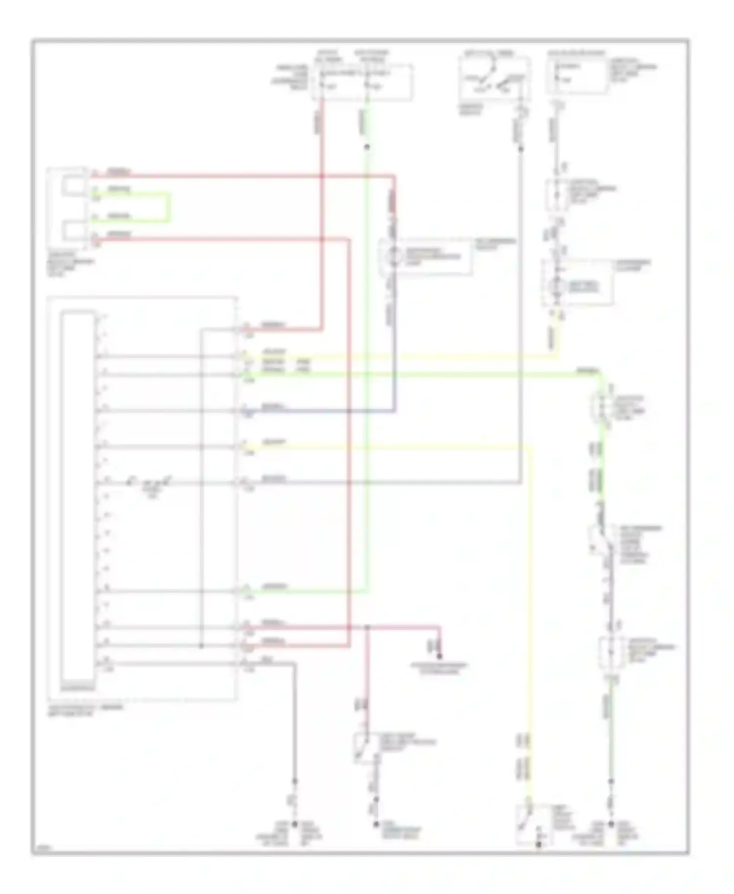 Galant Mitsubishi VII (1992-1997): Warning system circuits, without etacs-ecu
