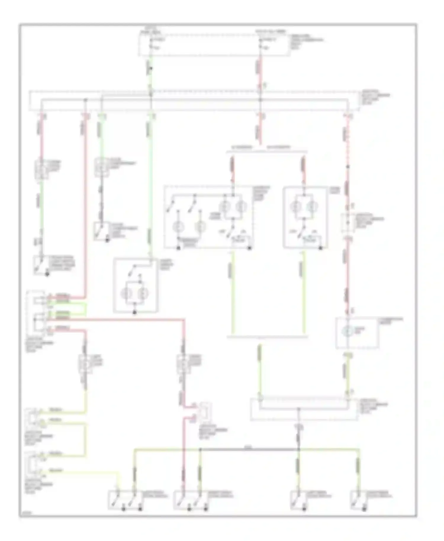 Wiring diagram left rear door switch for Mitsubishi Galant VII (1992-1997) (3 of 3)